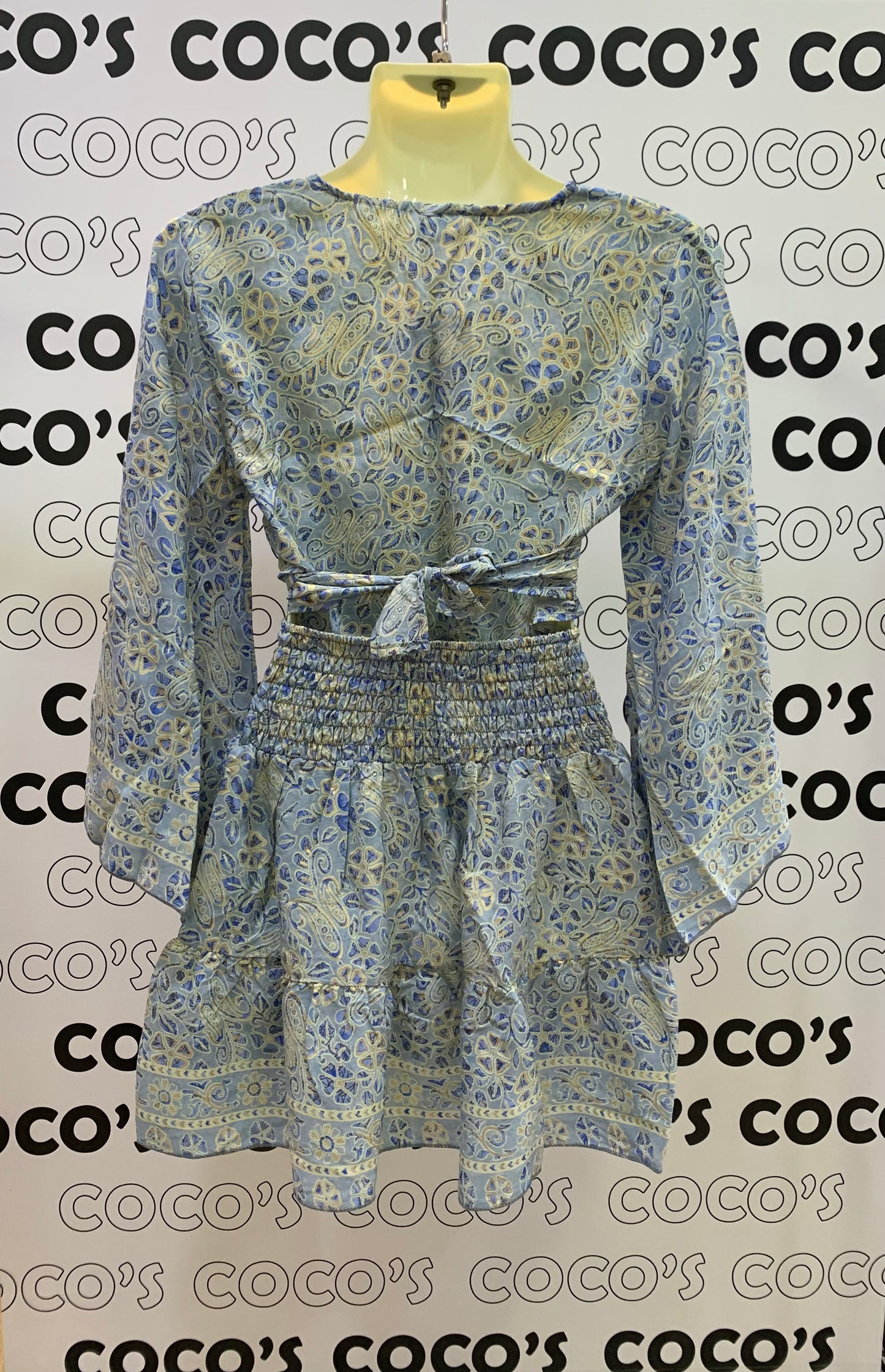 Conjunto Corto 026 Falda y Top Azul