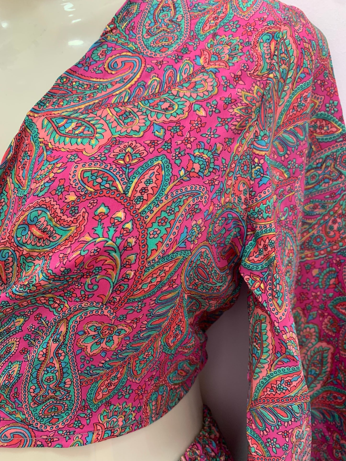 Conjunto Corto 026 Falda y Top Rosa Cachemira