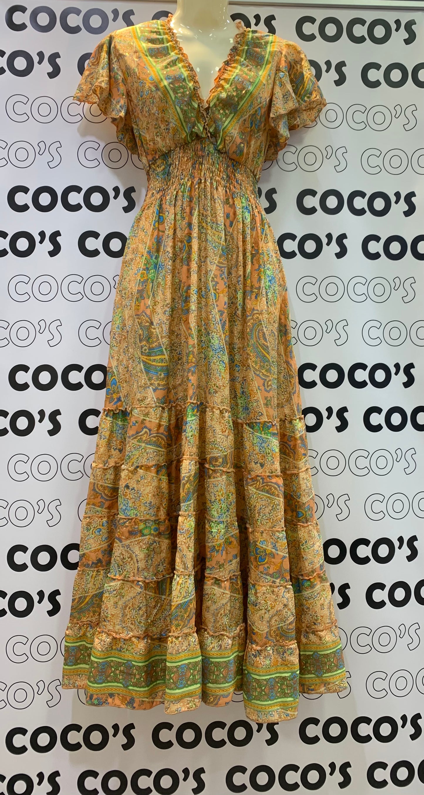 Vestido 1023A Naranja Cachemira