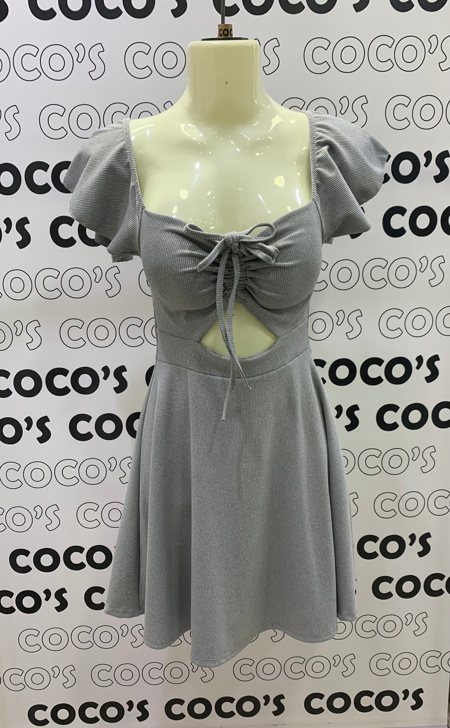 Vestido Gris Mangas
