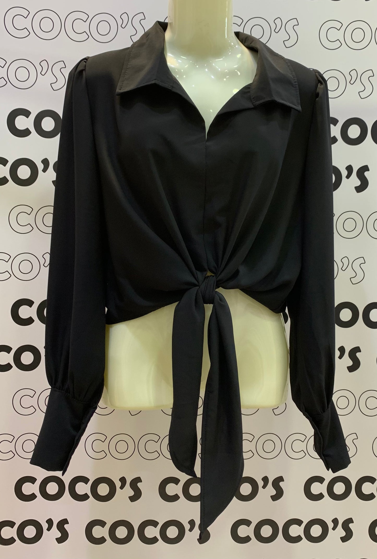 Camisa manga larga negro.