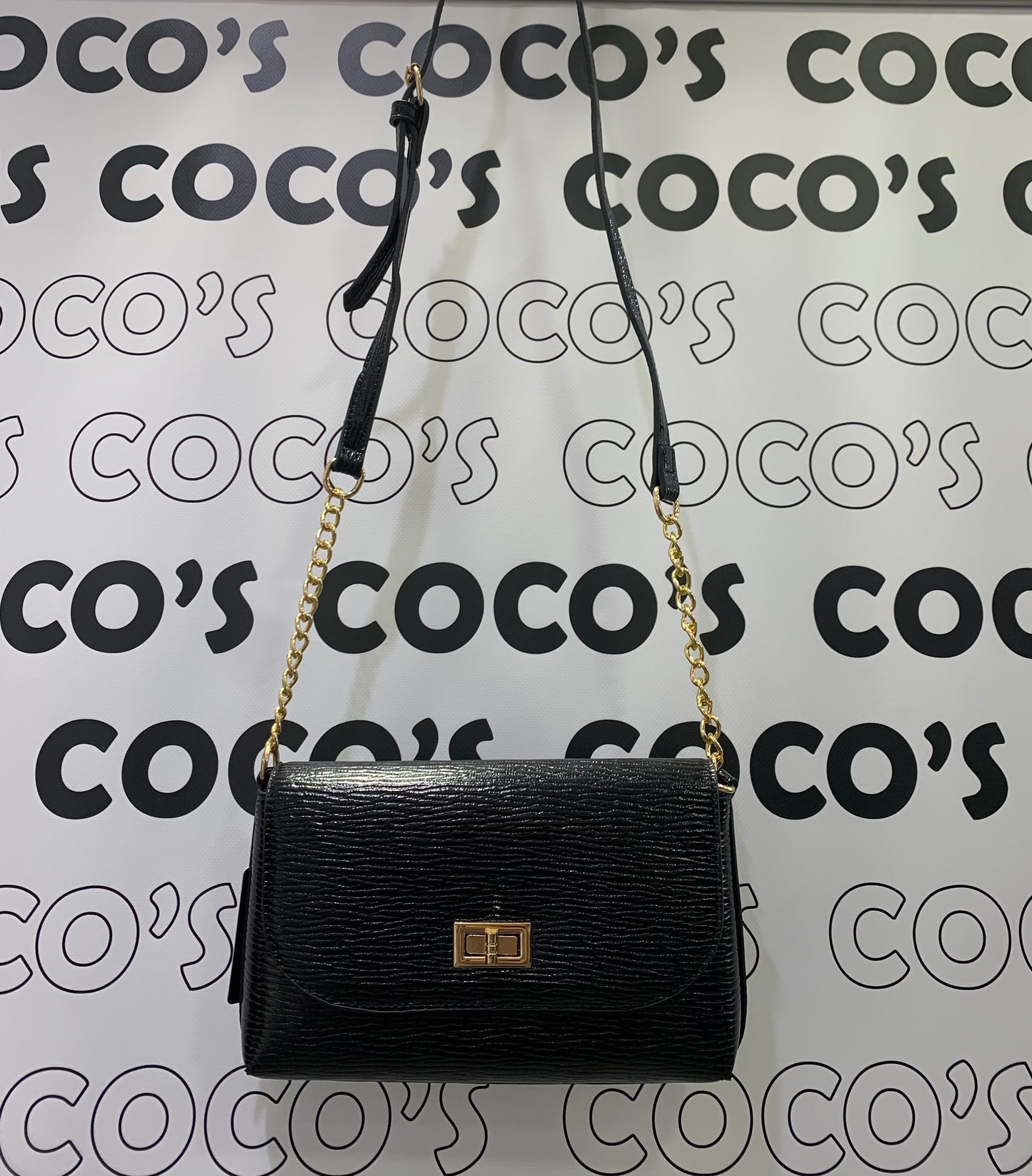 Bolso Negro y Dorado