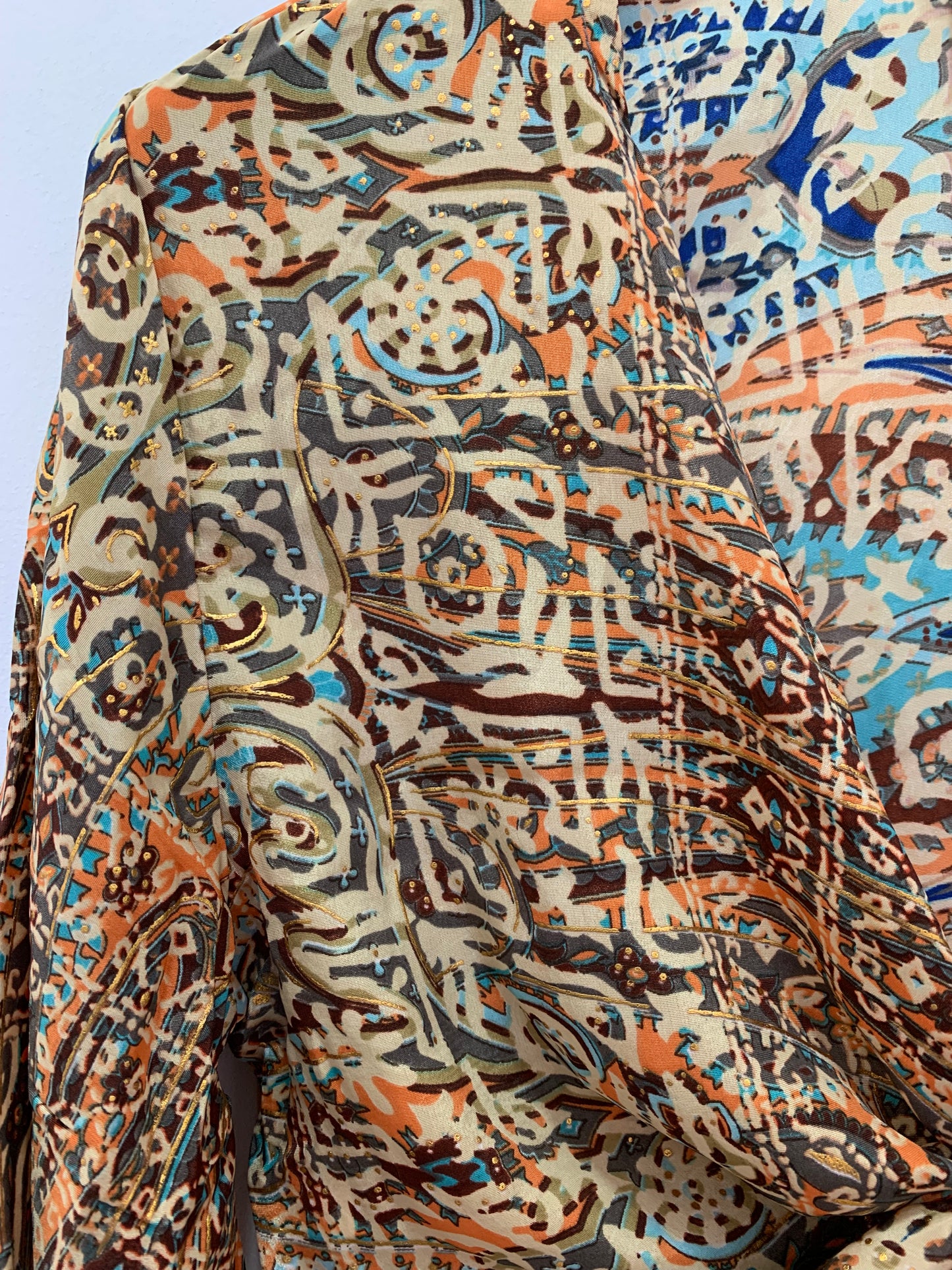Top 223G Beige Naranja Marrón Azul