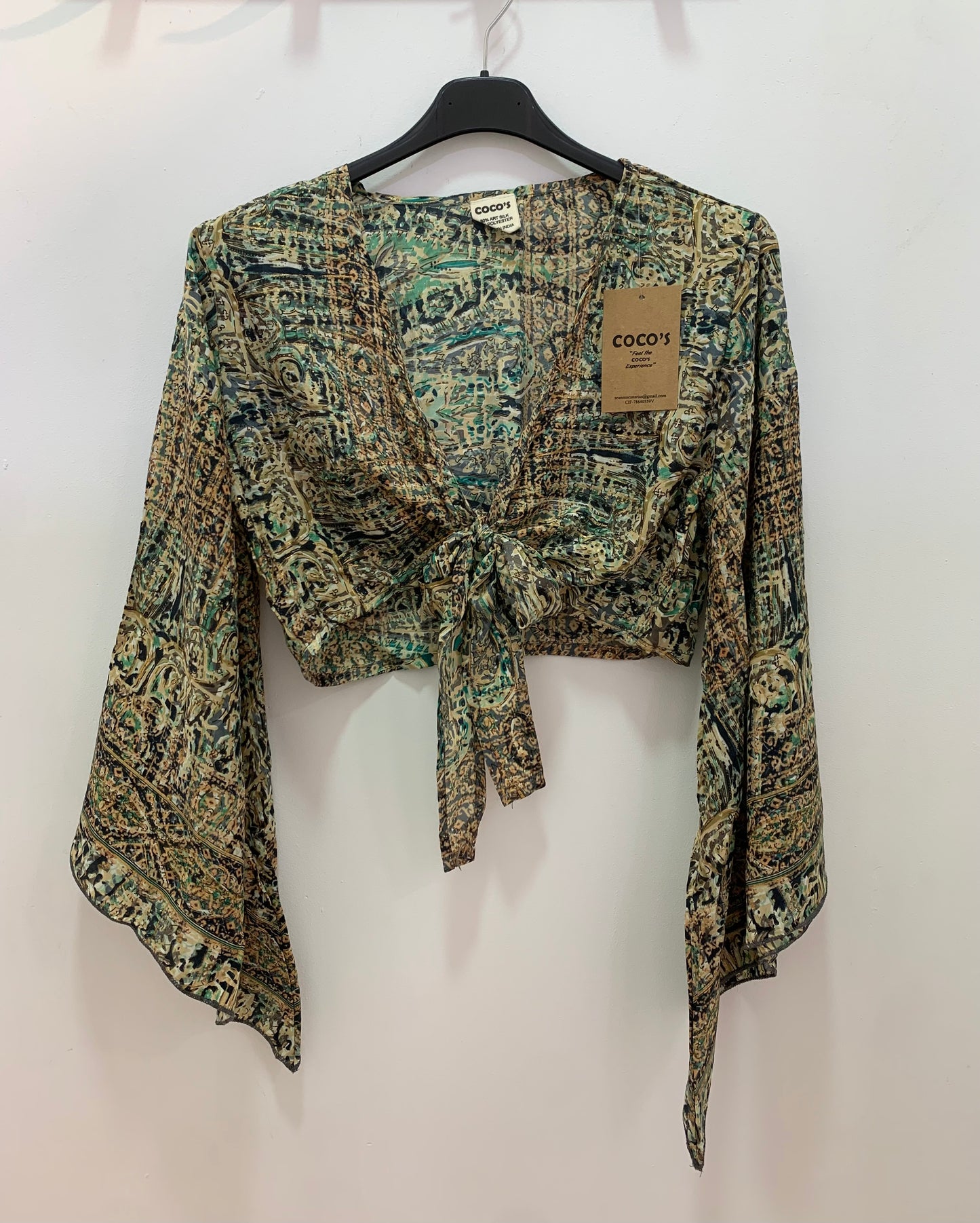 Top 223G Beige Verde Negro y Gris