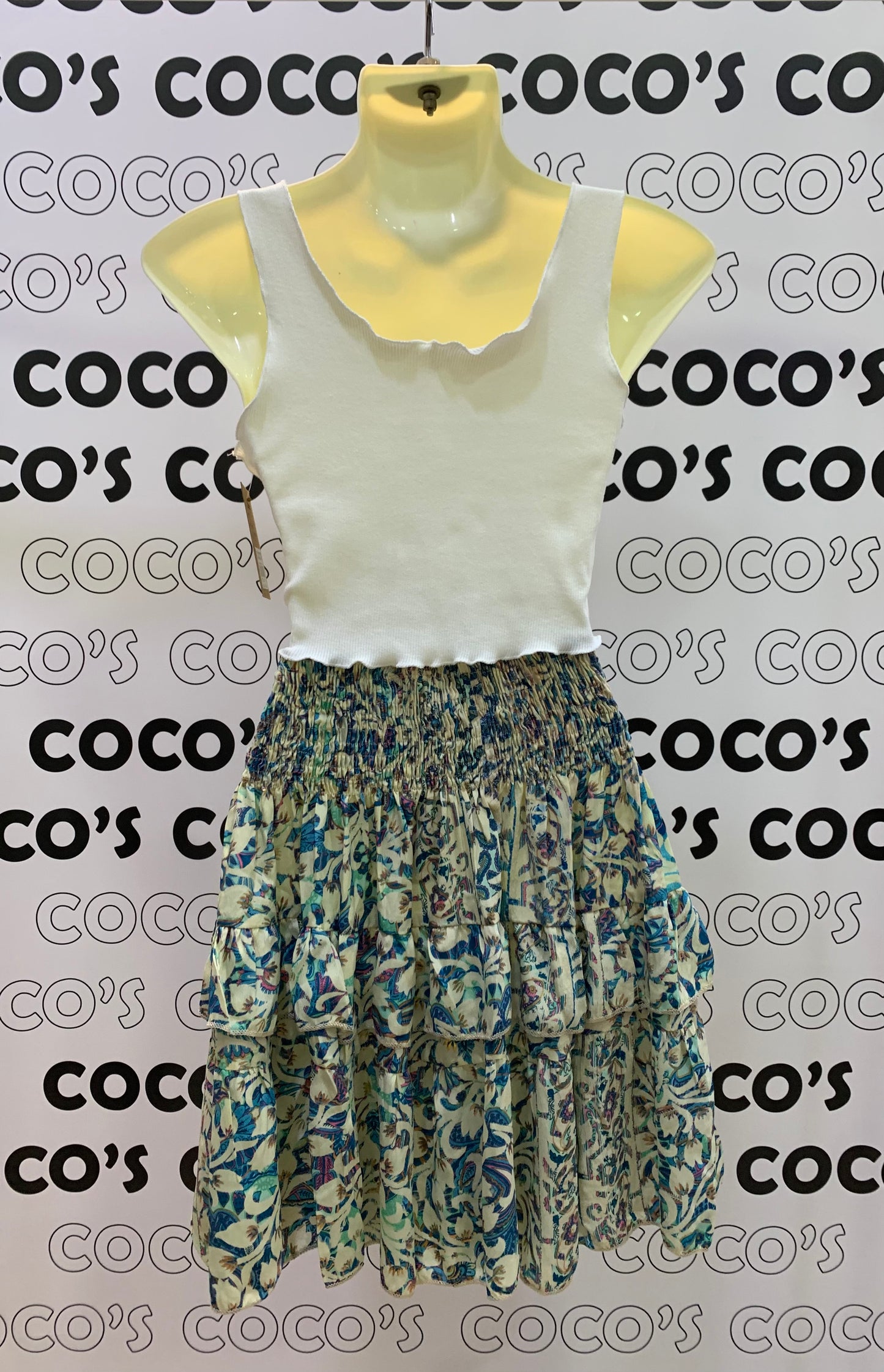 Falda Corta Blueberry Azul, Verde y Rosa