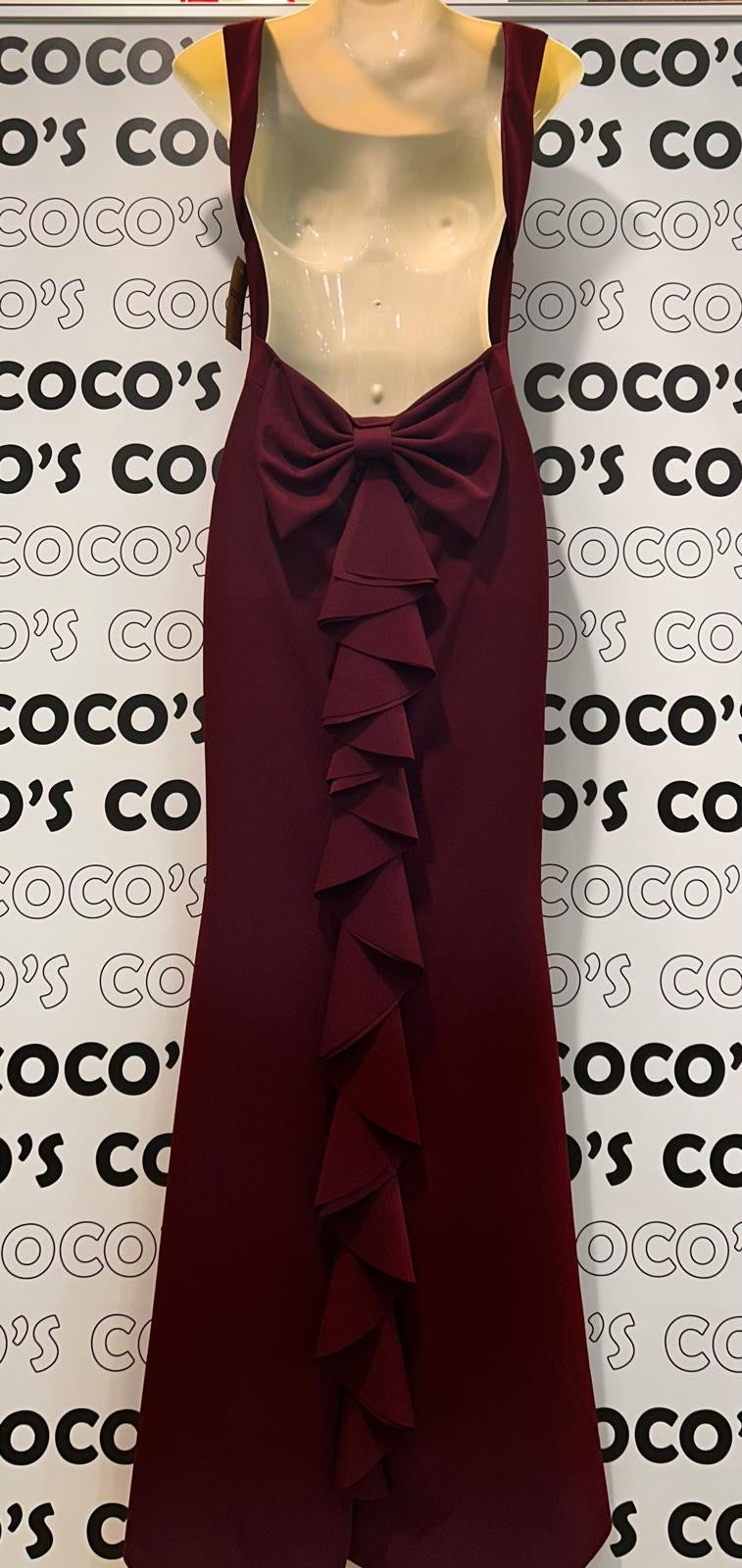 Vestido Tirante Ancho Granate