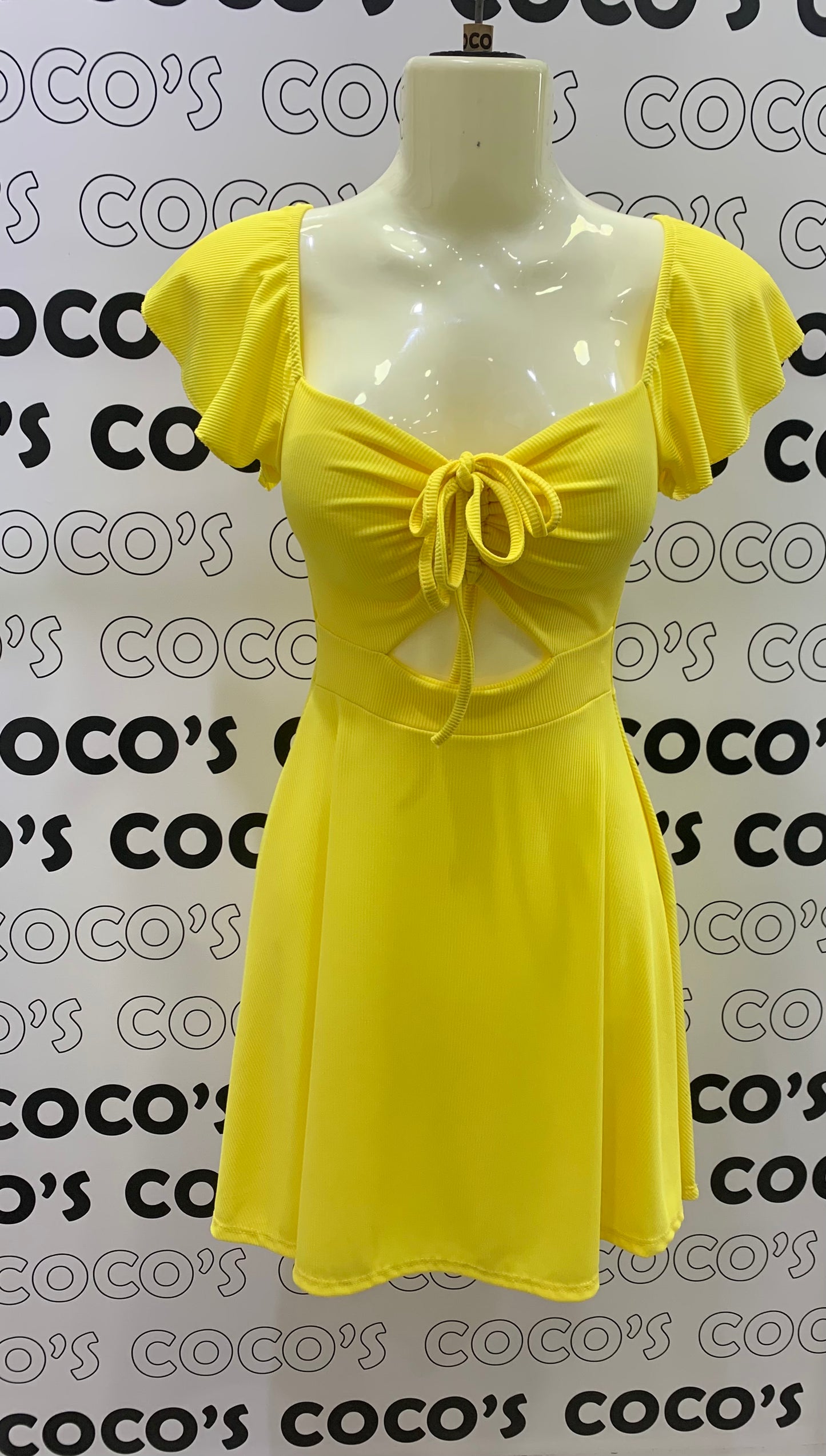 Vestido Amarillo Mangas