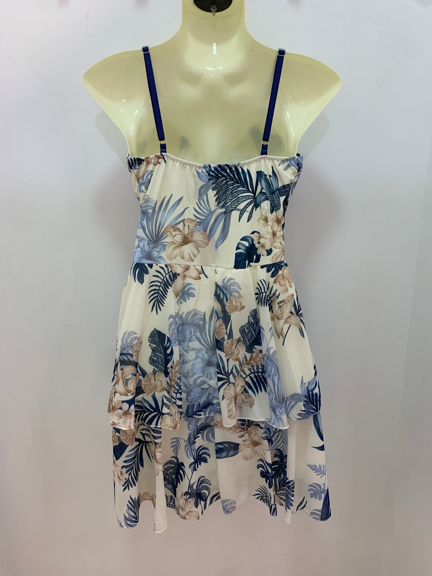 Vestido Flores Azul