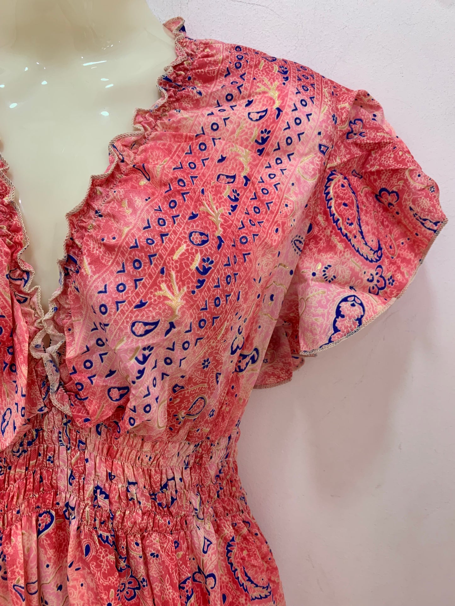 Vestido 1023A Fucsia Rosa Claro