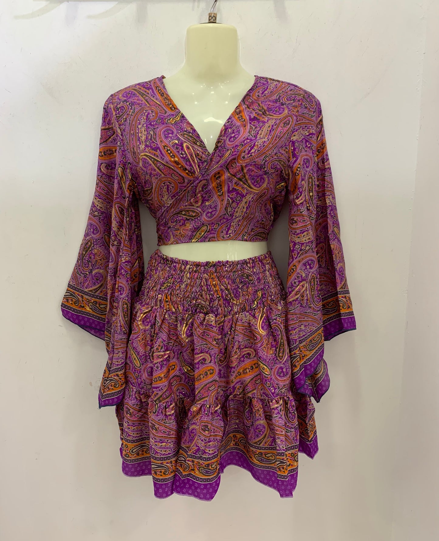 Conjunto Corto 026 Lila y Naranja