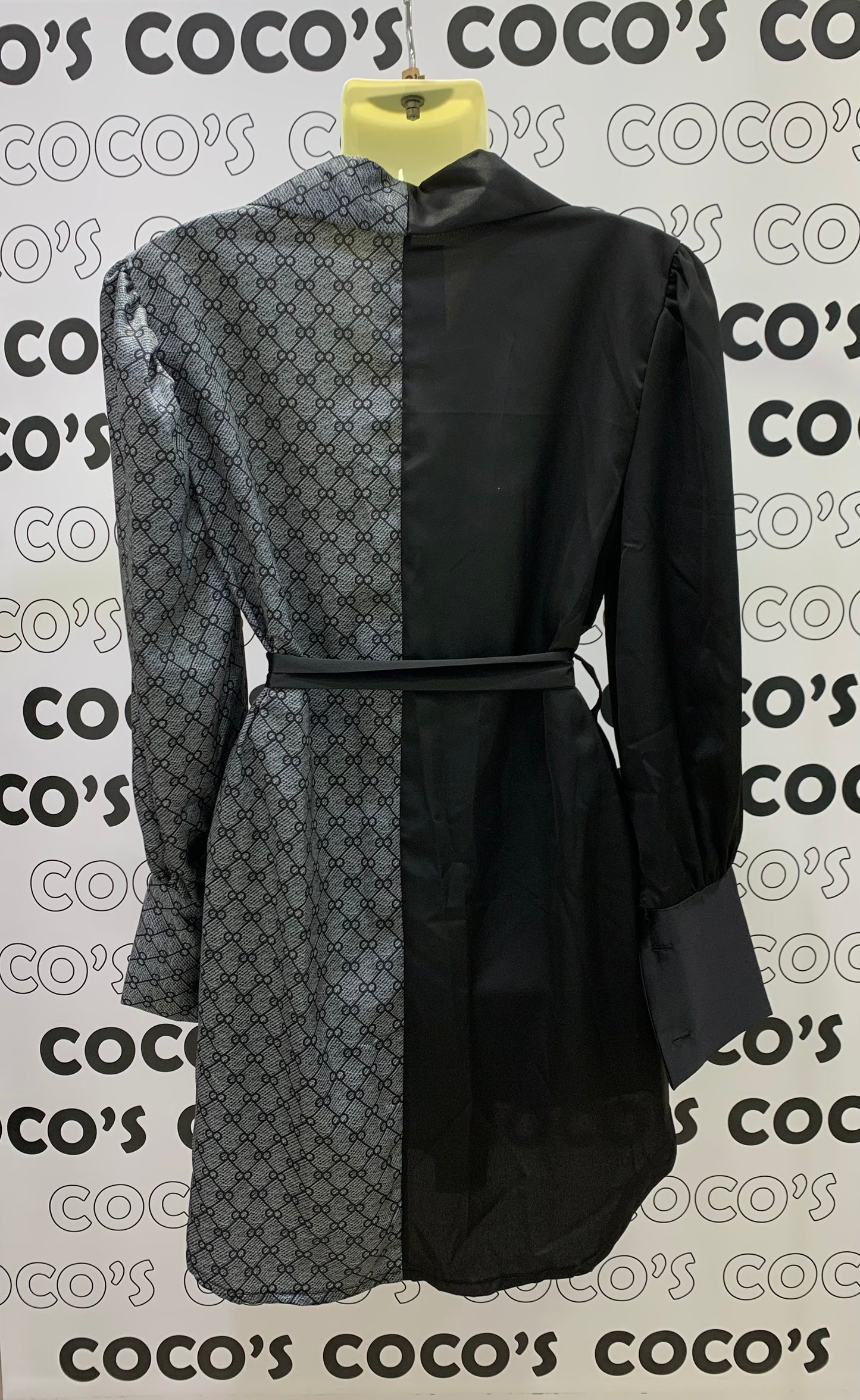 Camisa Botones Satinado Bicolor