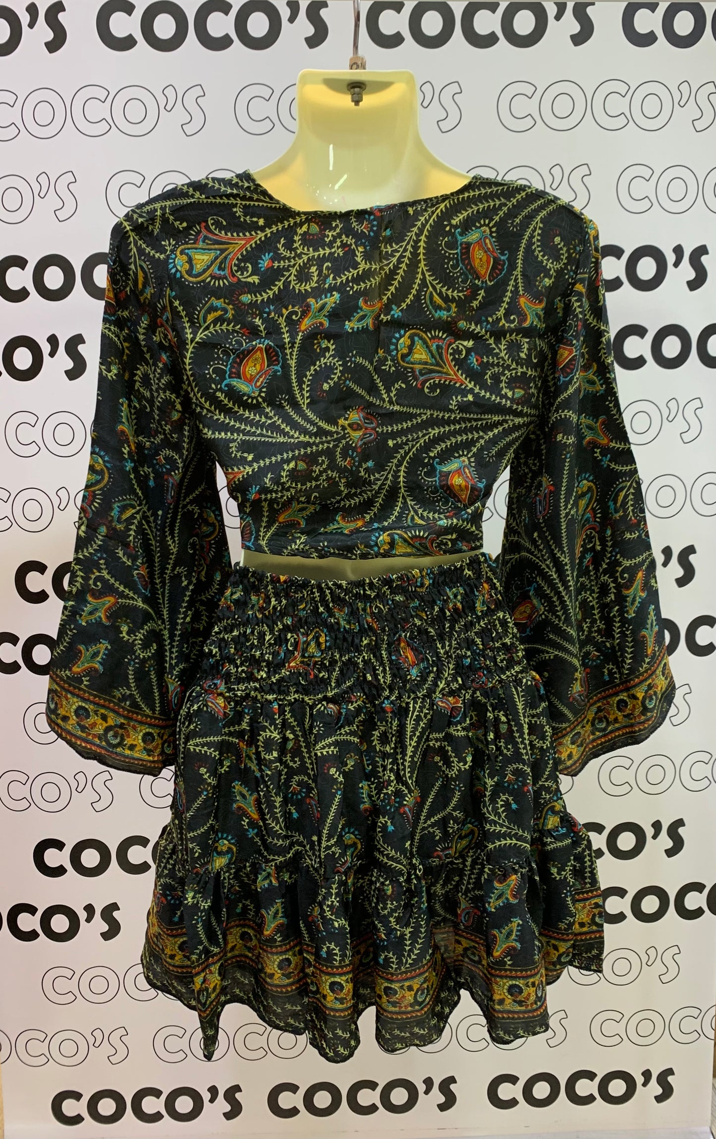 Conjunto Corto 026 Falda y Top Negro