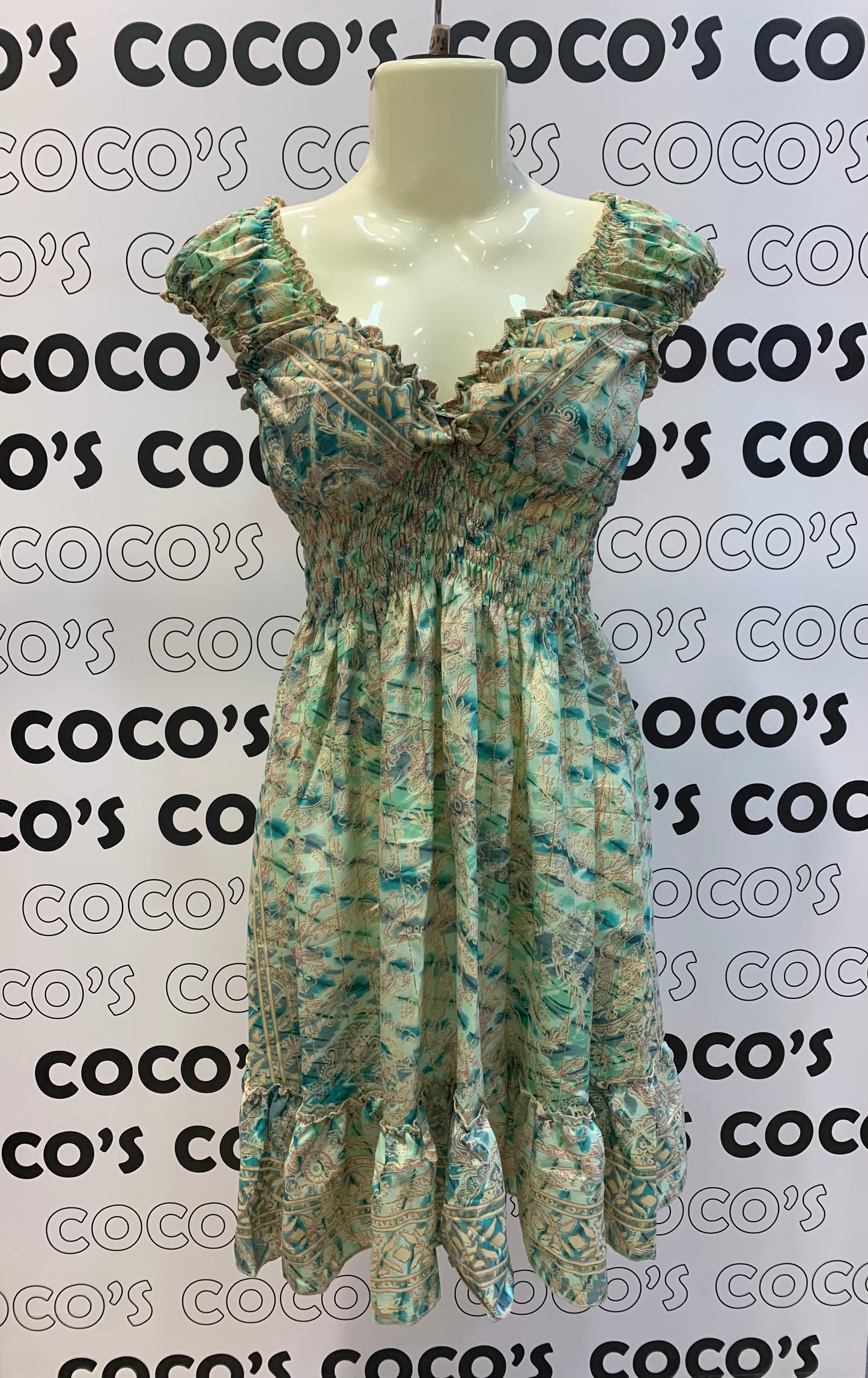Vestido 1024SK Azul Verdoso