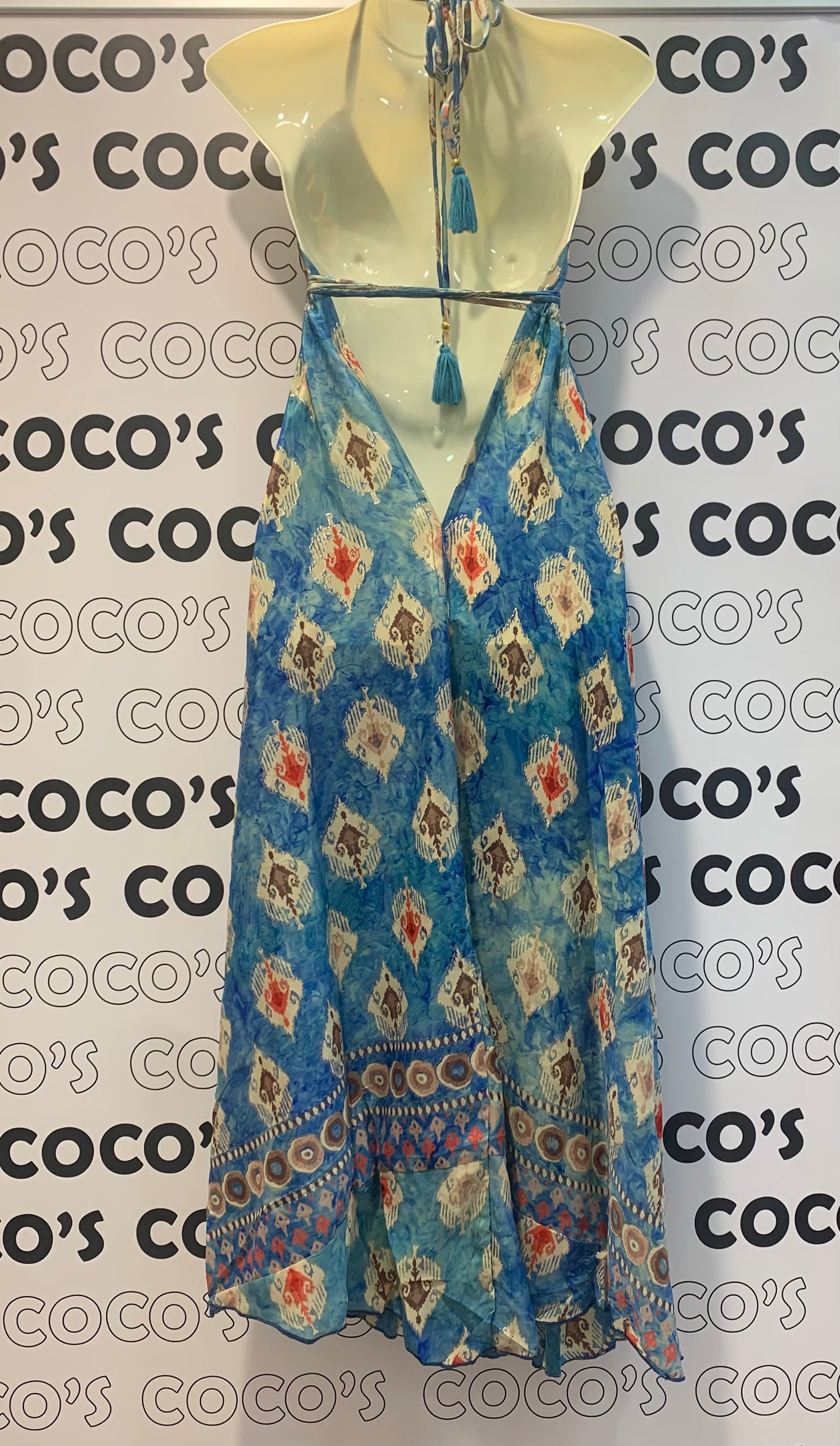 Vestido Espejos Azul Multiposición .