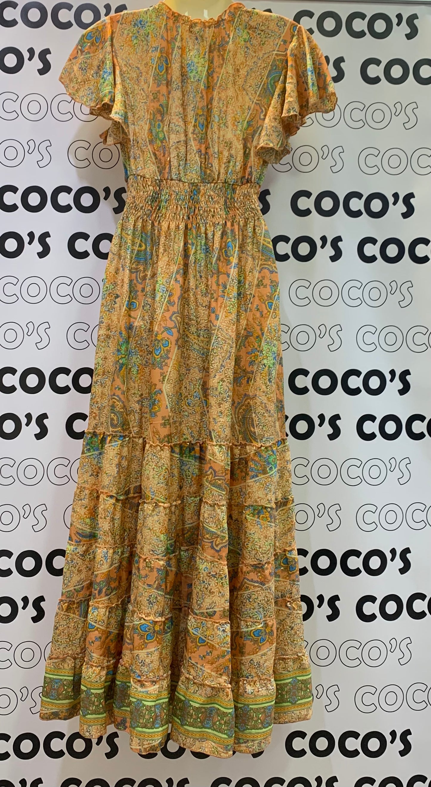 Vestido 1023A Naranja Cachemira