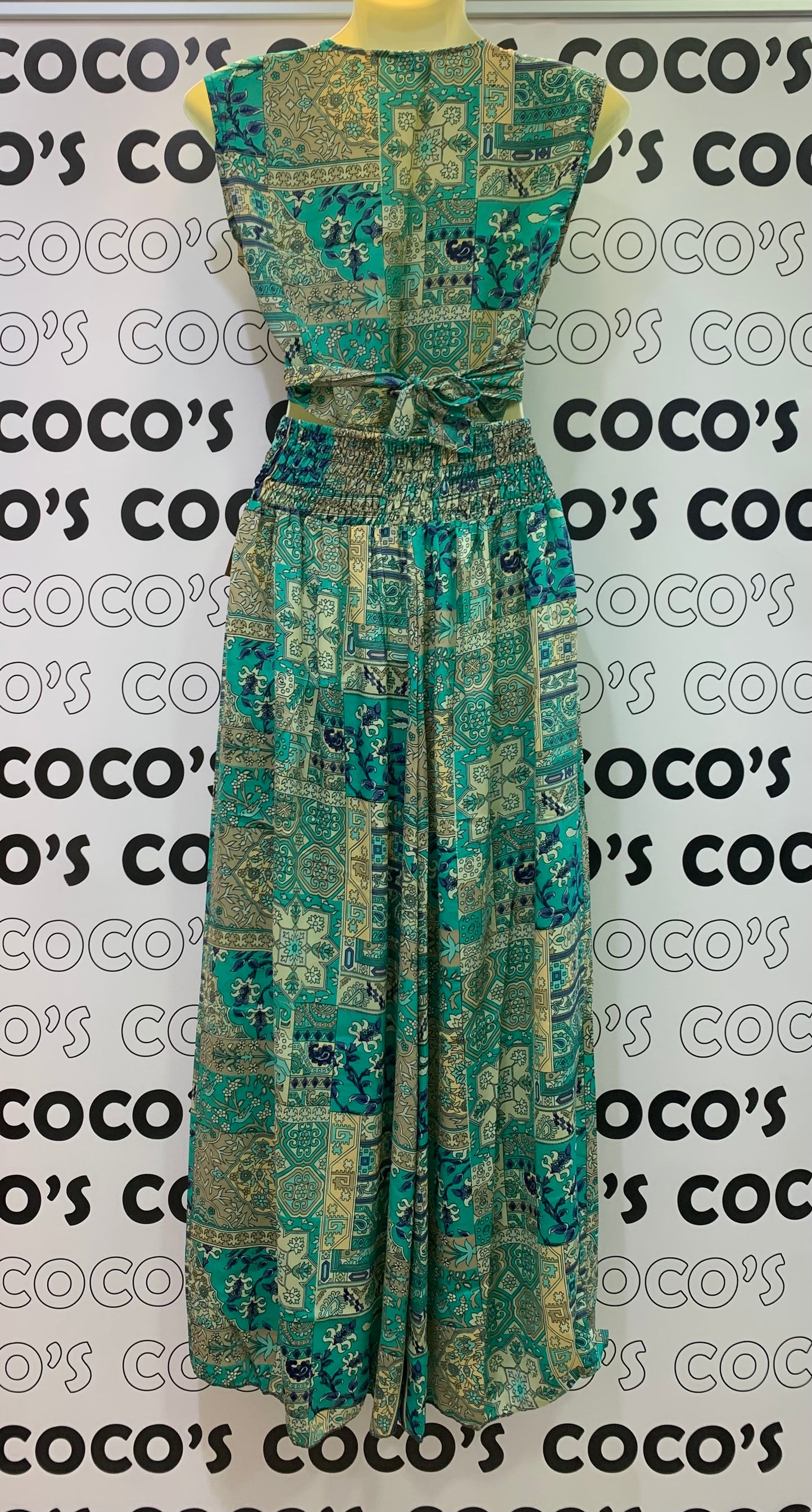 Conjunto 028 Pantalón Verde y Azul
