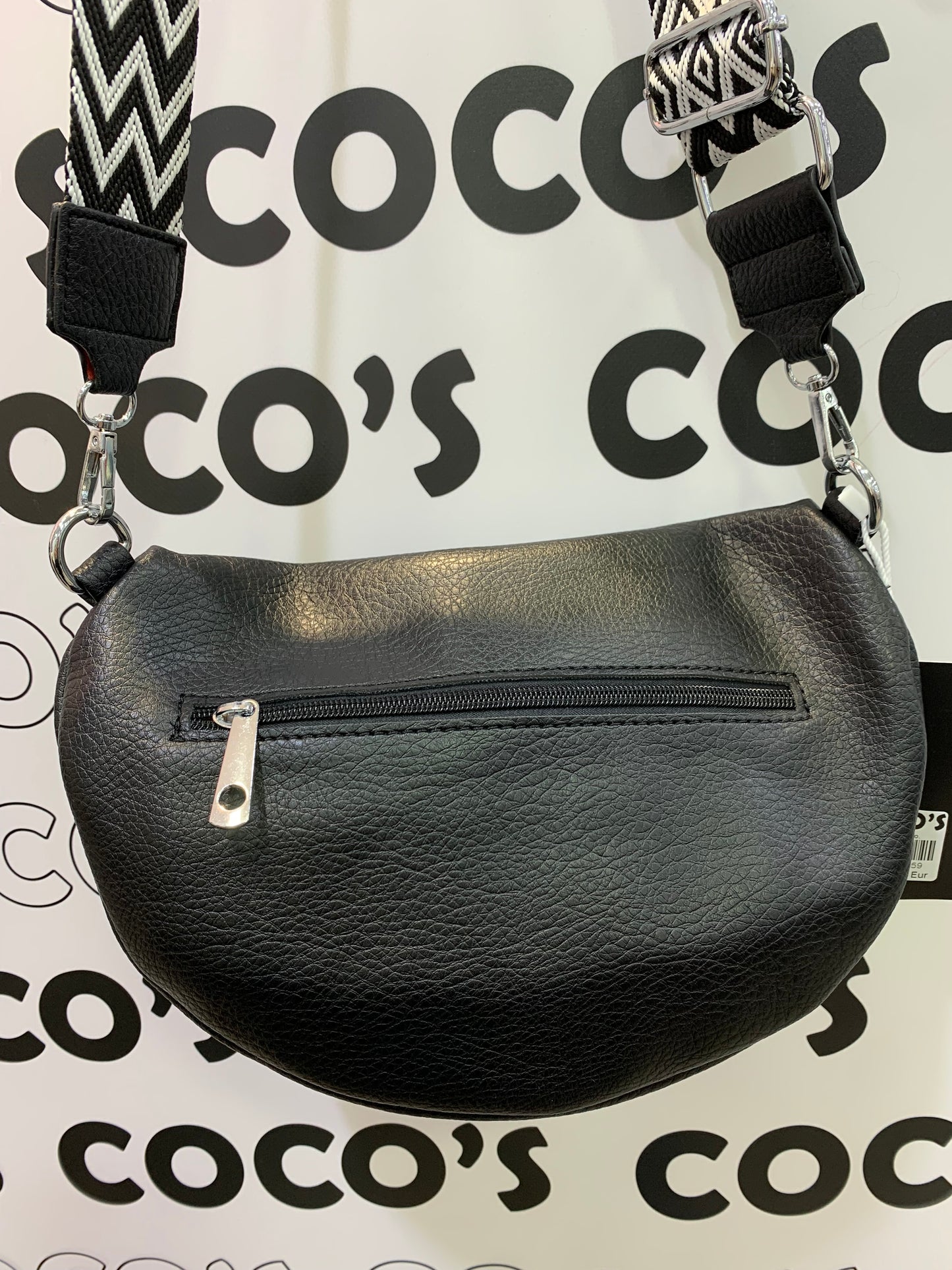 Bolso Bandolera Redondo Negro