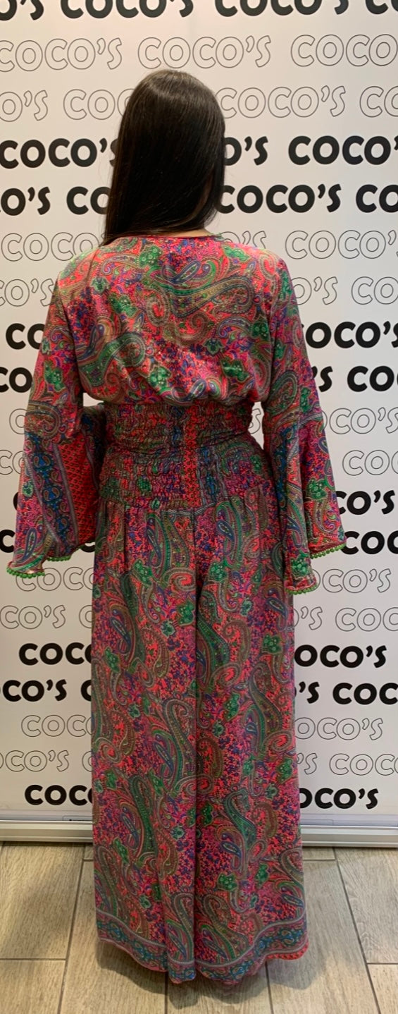 Conjunto Largo HE 1030 Pantalón rosa.