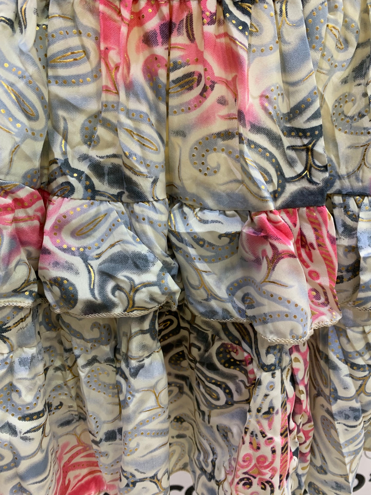 Falda Corta Blueberry Gris y Rosa