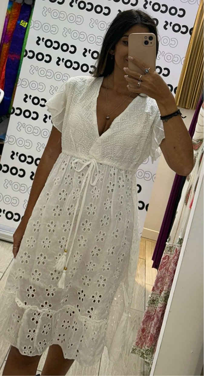 Vestido Corto blanco.