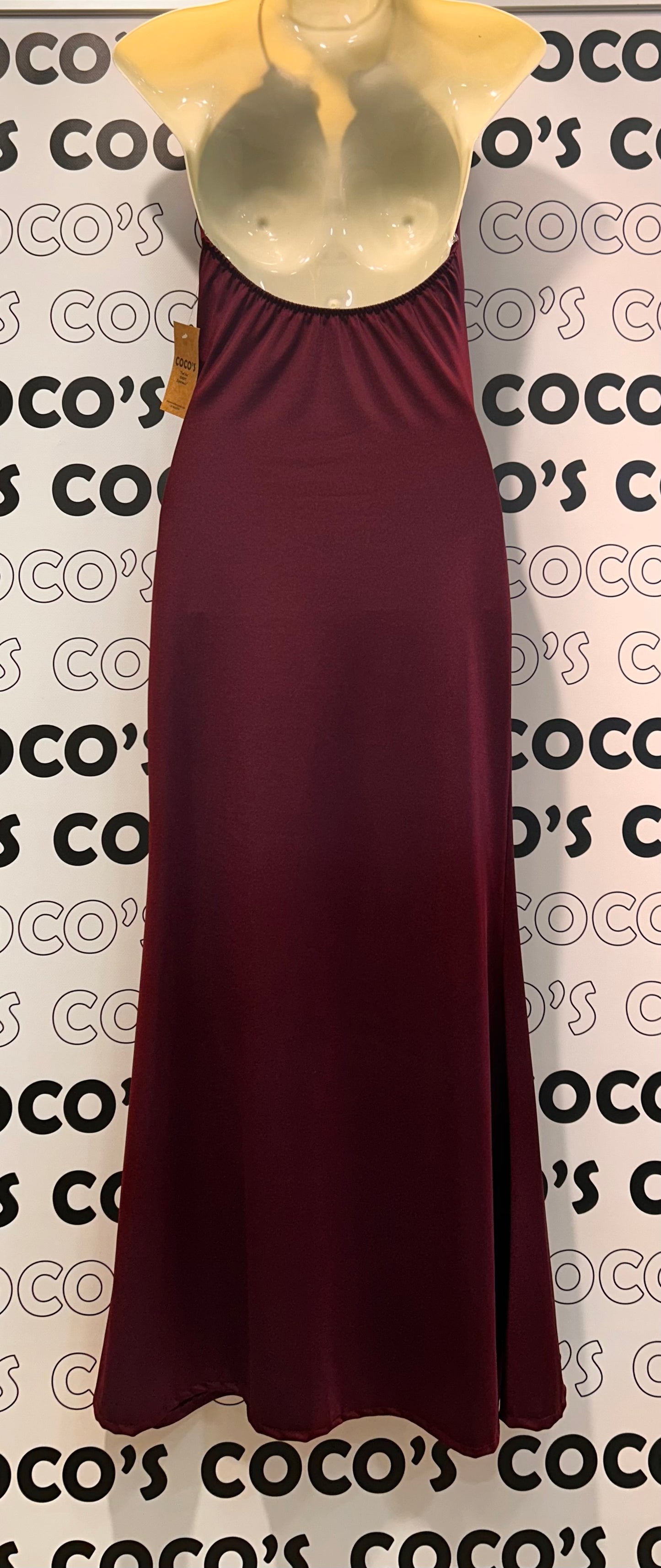 Vestido Collar Fiesta Granate