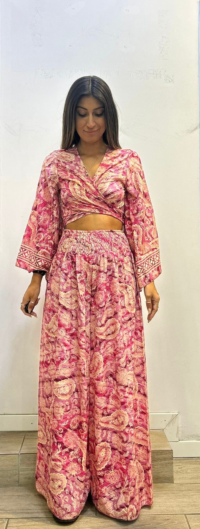 Conjunto Largo 9020 Pantalón Rosa Cachemira