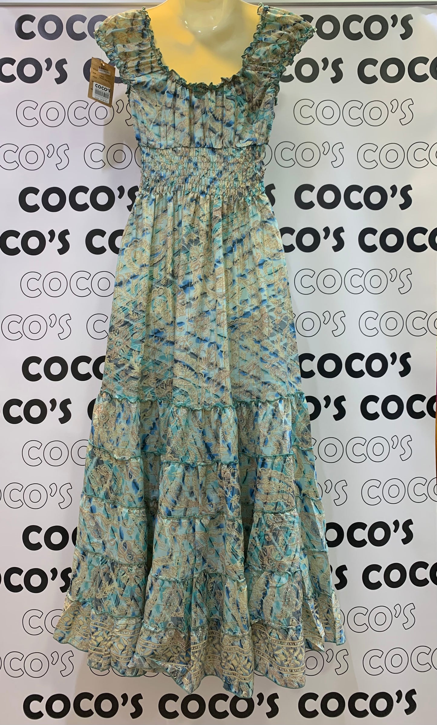 Vestido 1023K Azul celeste Cachemira