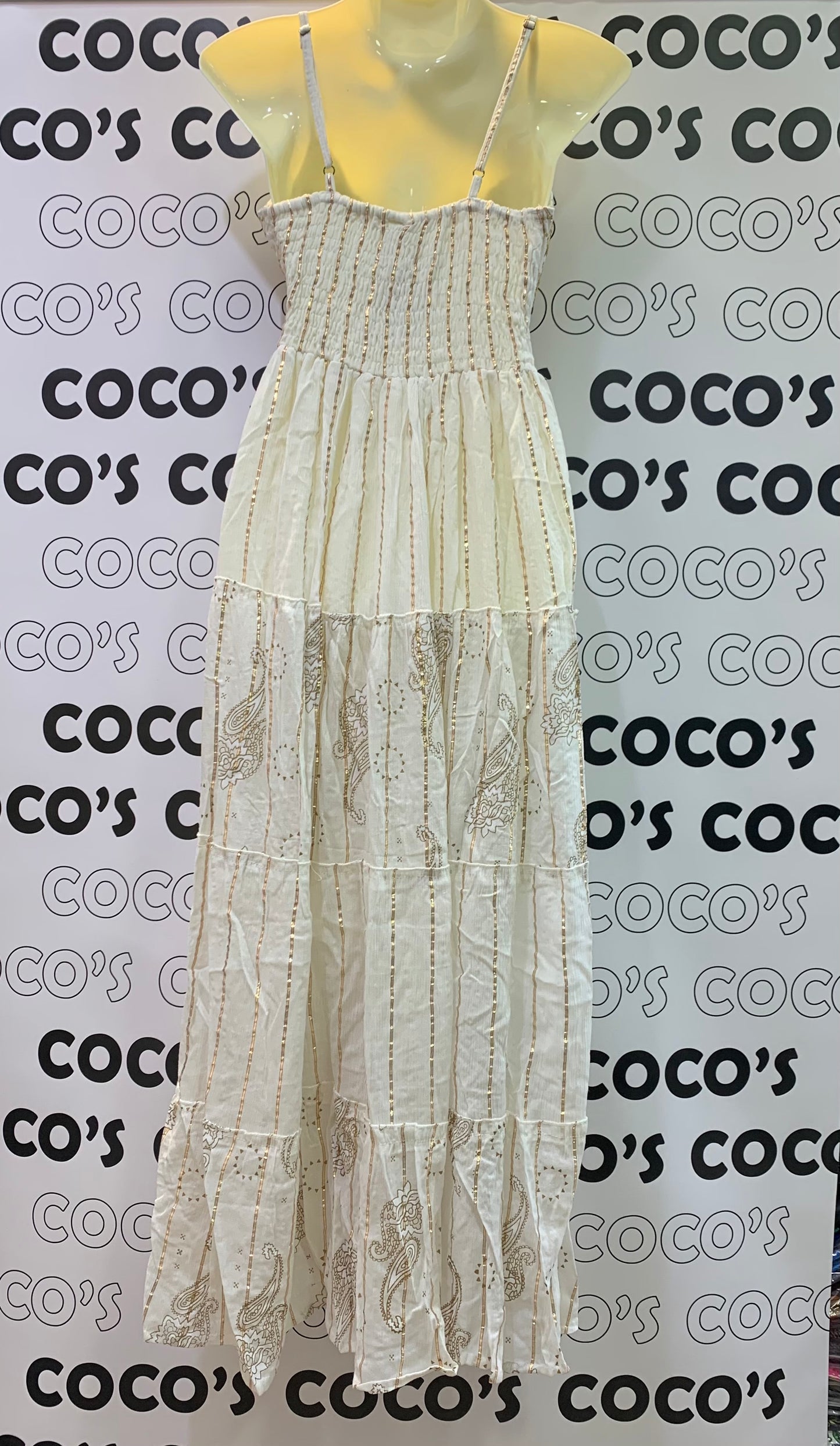 Vestido Largo Hilo Dorado