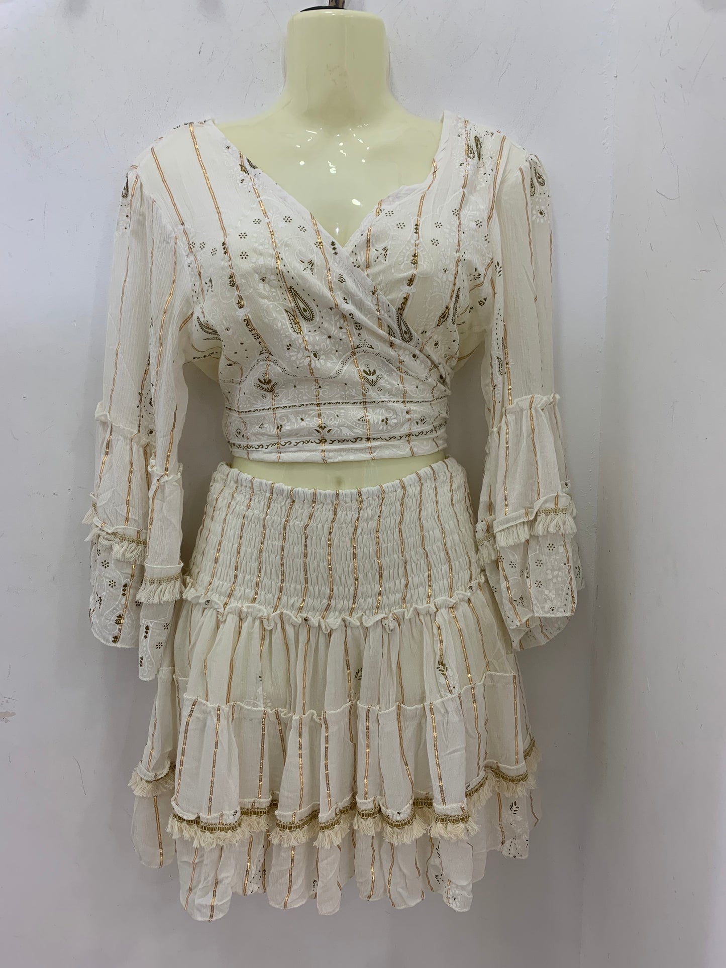 Conjunto Lurex Corto Blanco