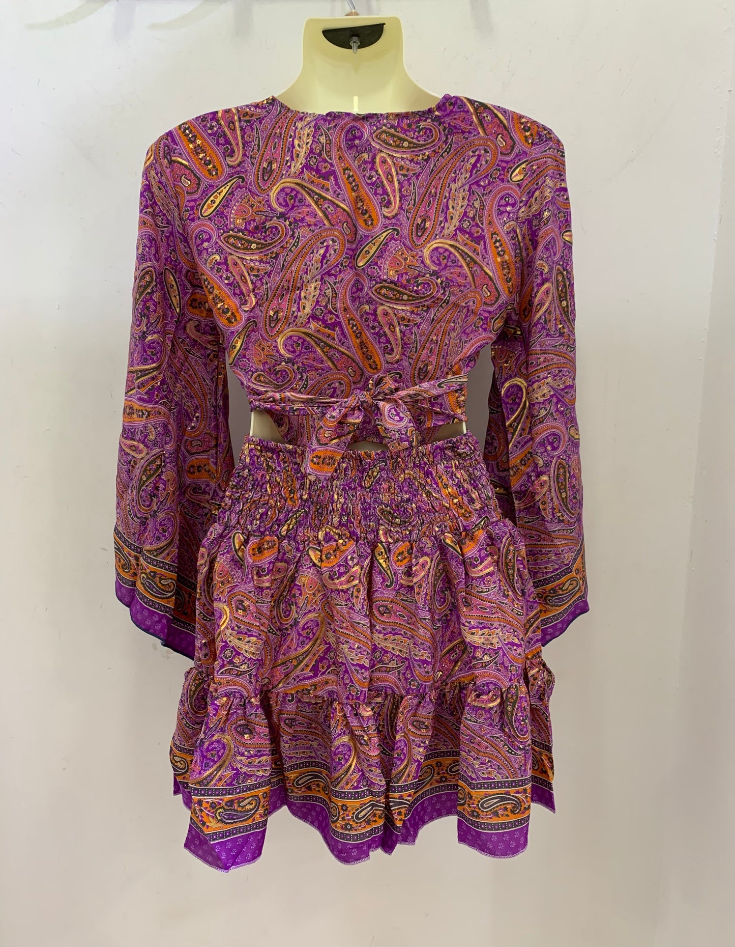 Conjunto Corto 026 Lila y Naranja