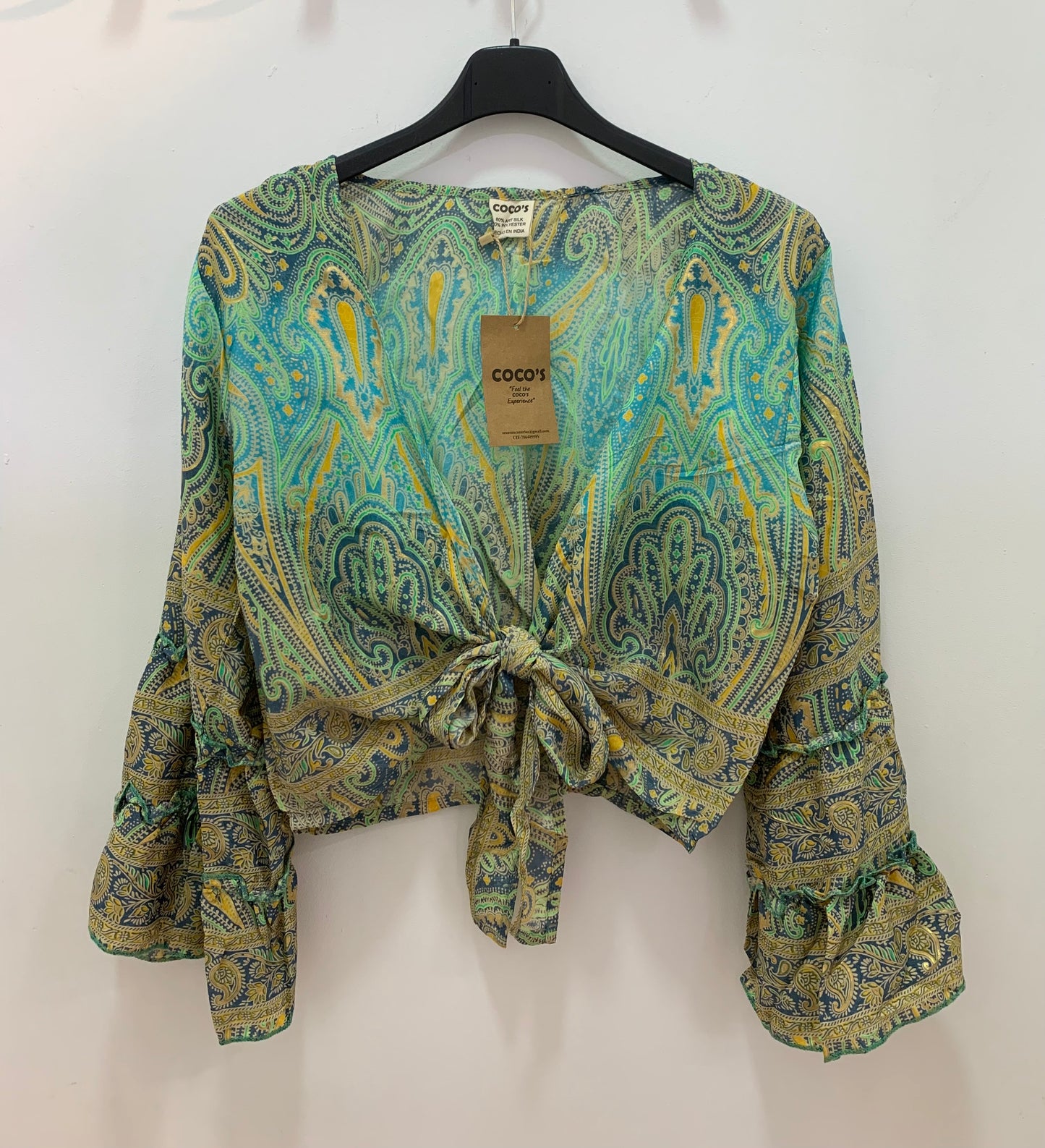 Top Princess Verde Flúor Amarillo Turquesa