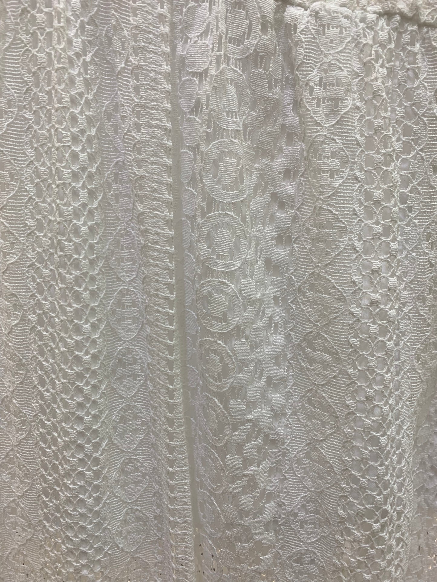 Pantalón Largo de Encaje Blanco