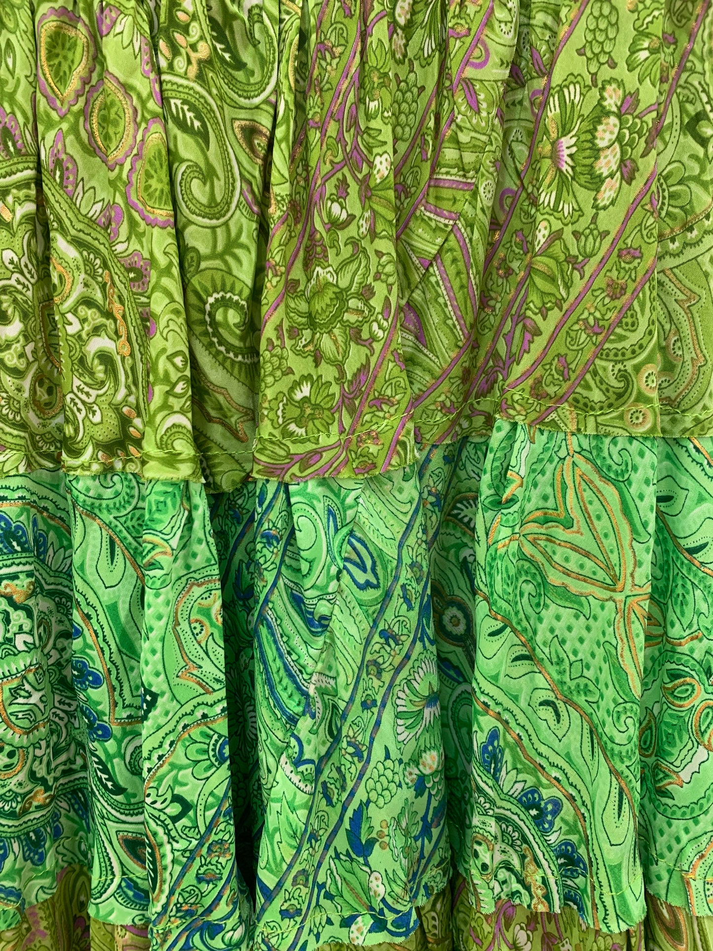 Falda Larga 810 Tonos Verdes