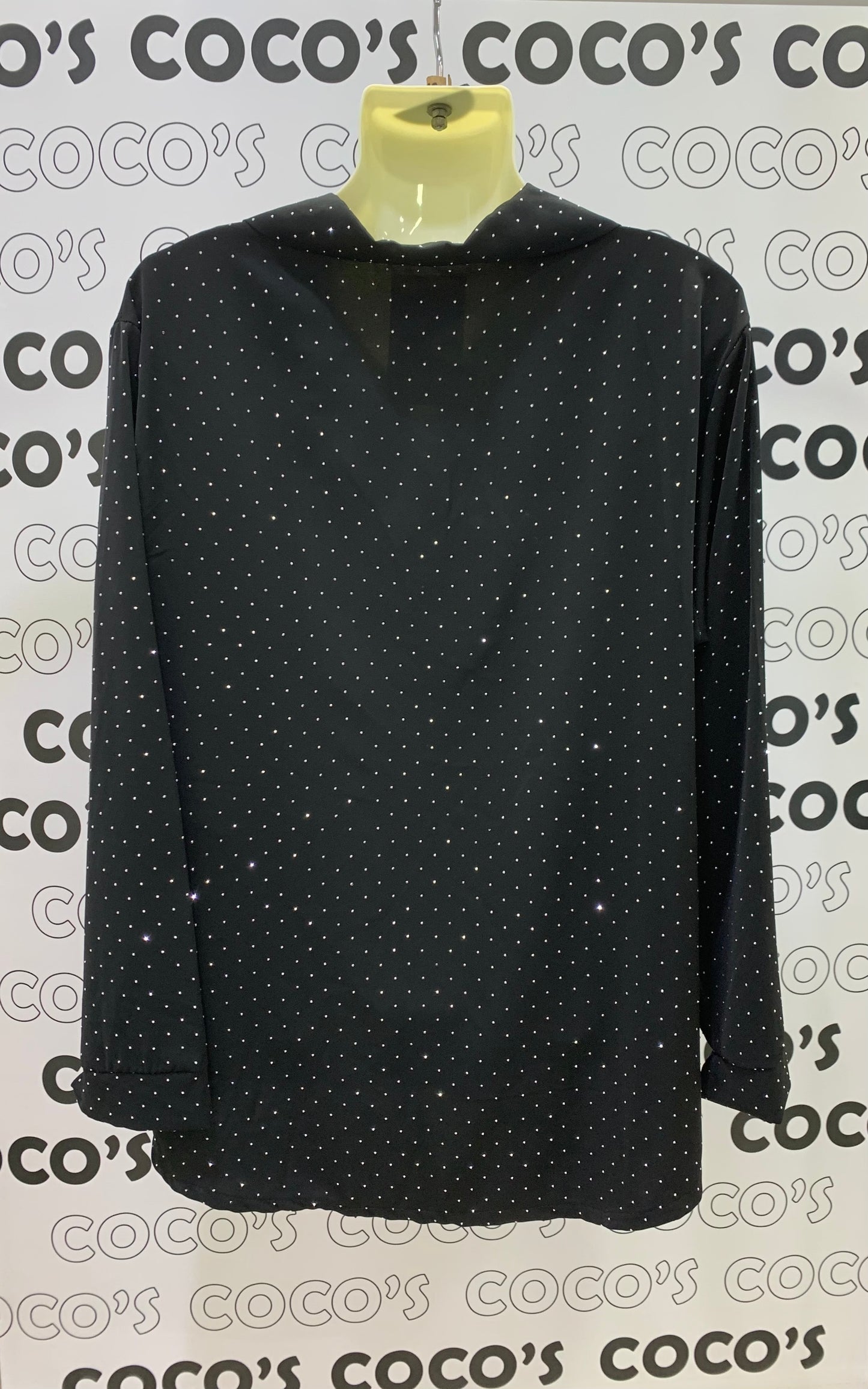 Camisa Botones Brillo Talla Única Grande