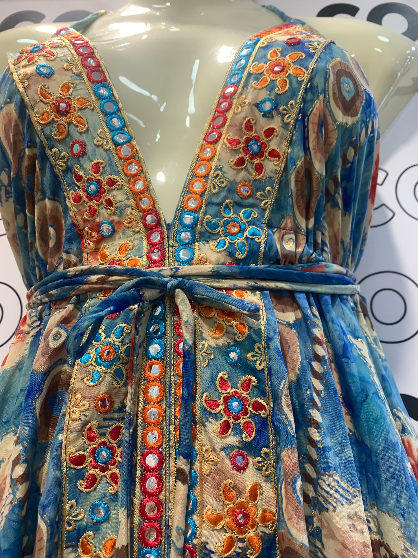 Vestido Espejos Azul Multiposición .