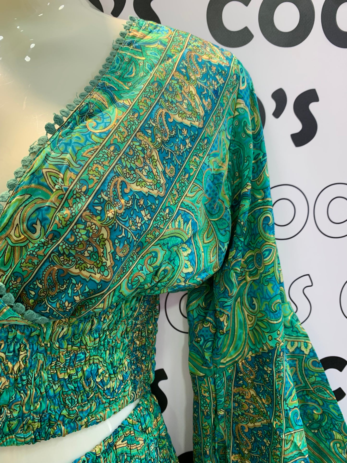 Conjunto Largo 1030 Pantalón Verde y Turquesa