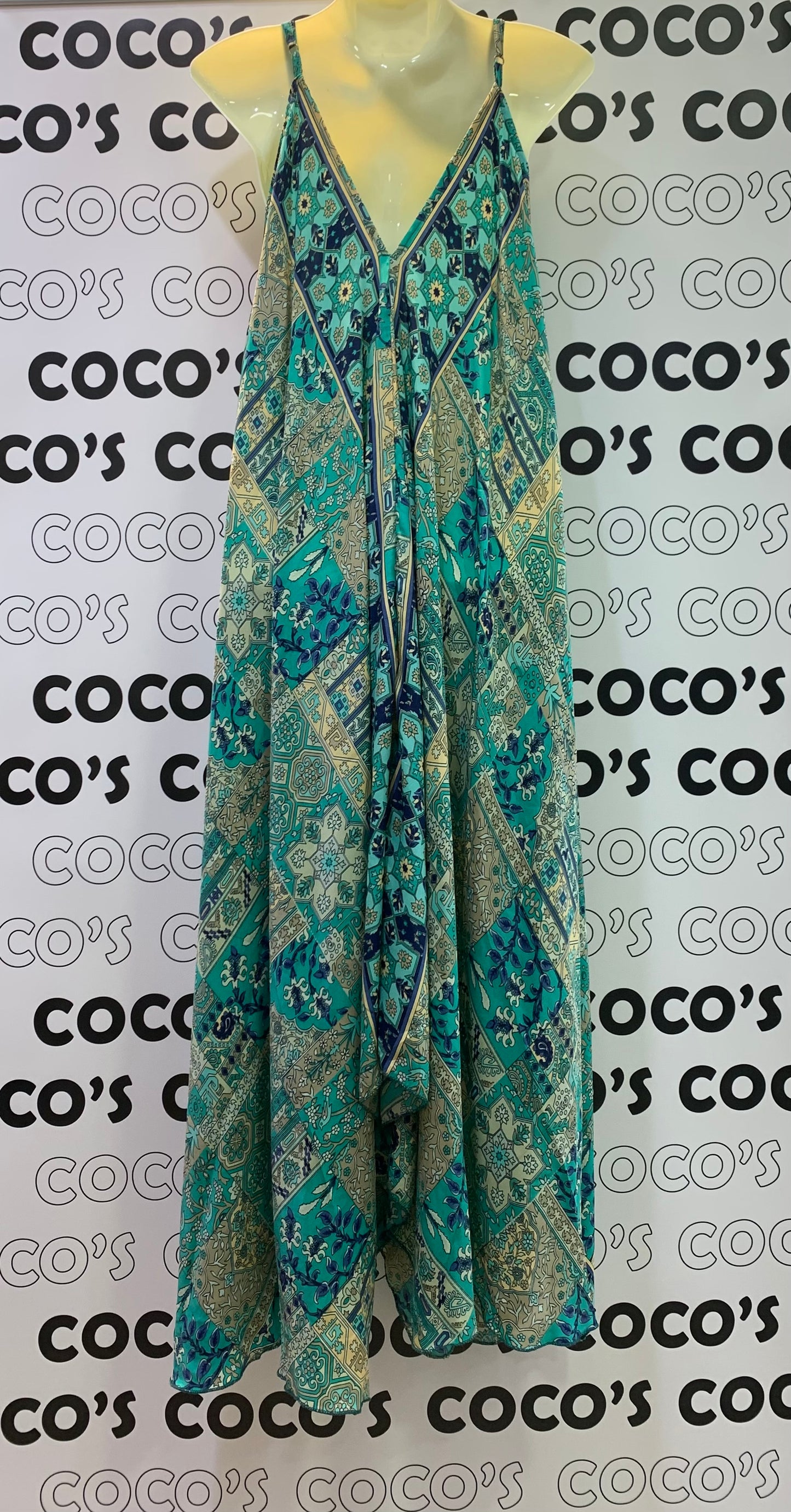 Vestido 6044 Verde Azul