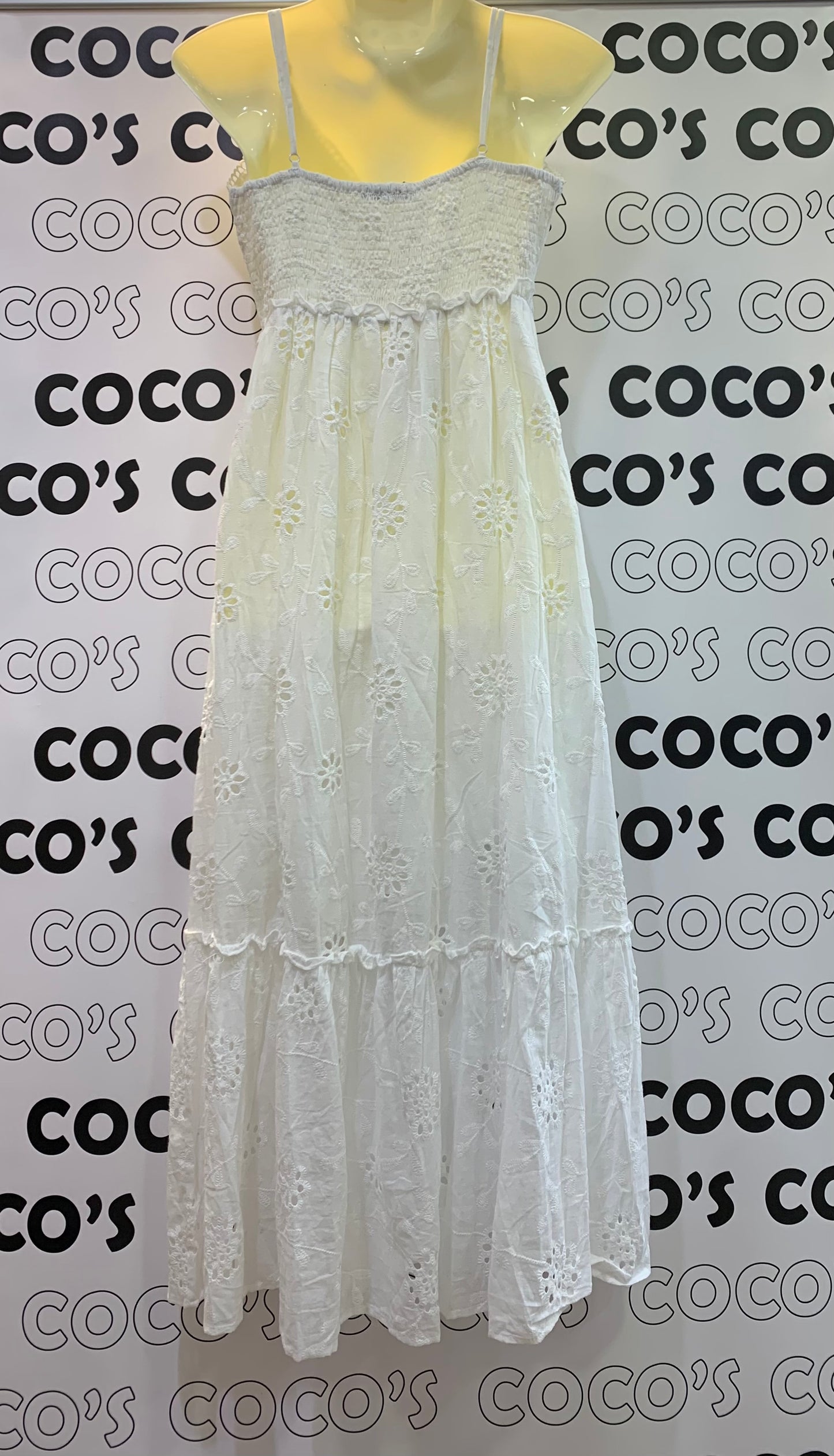 Vestido largo blanco.