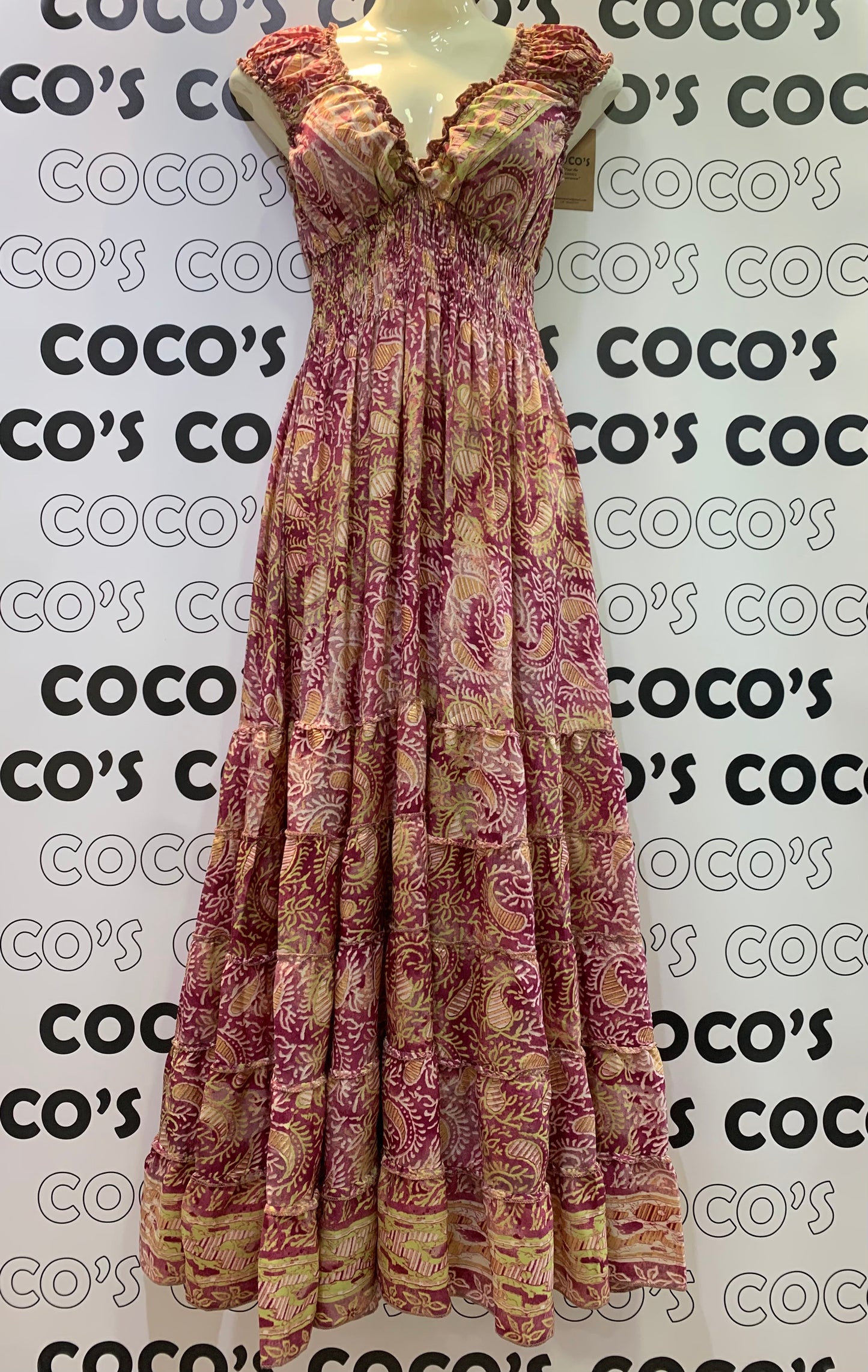 Vestido 1023K Burdeos Cachemira