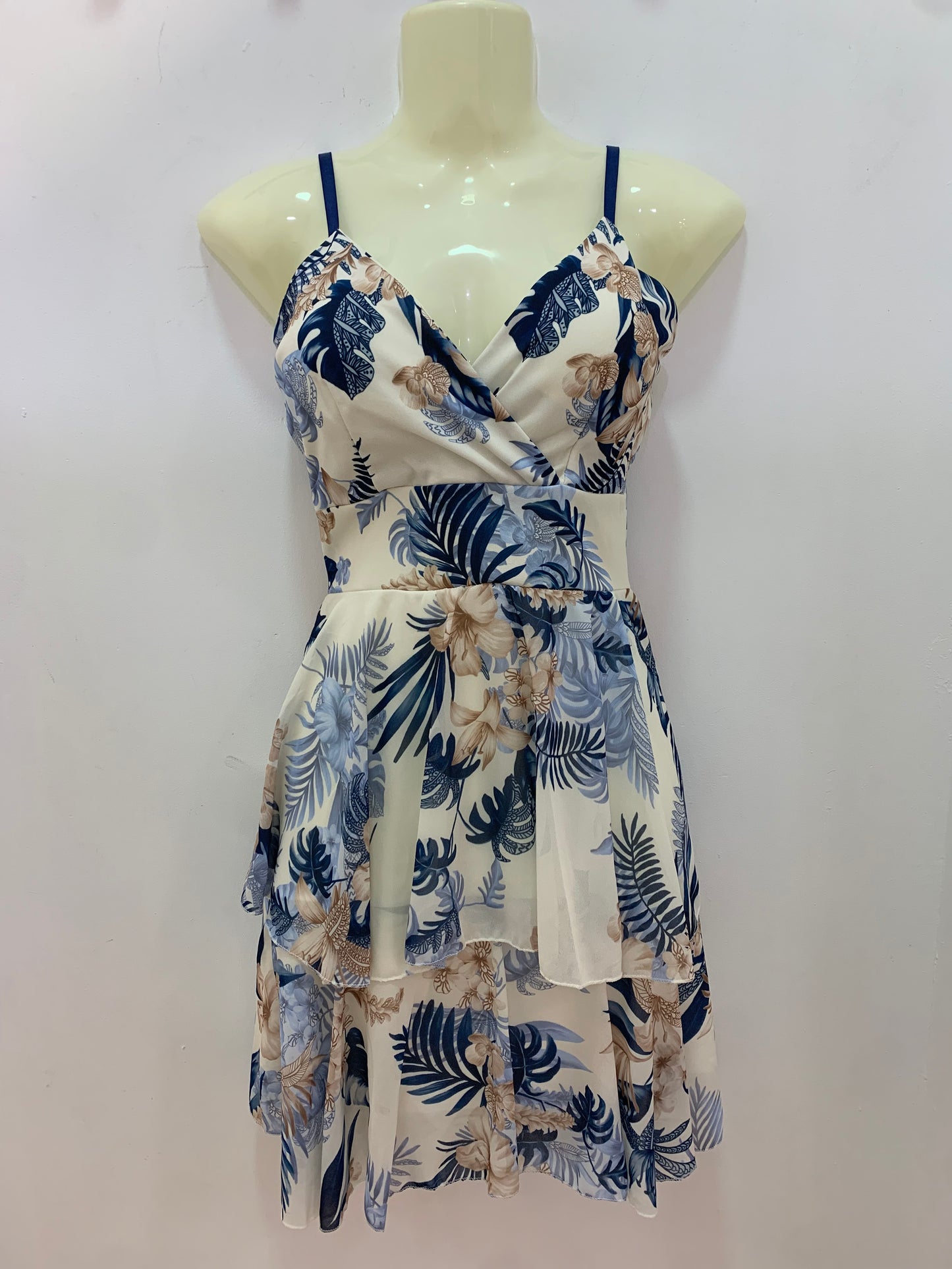 Vestido Flores Azul