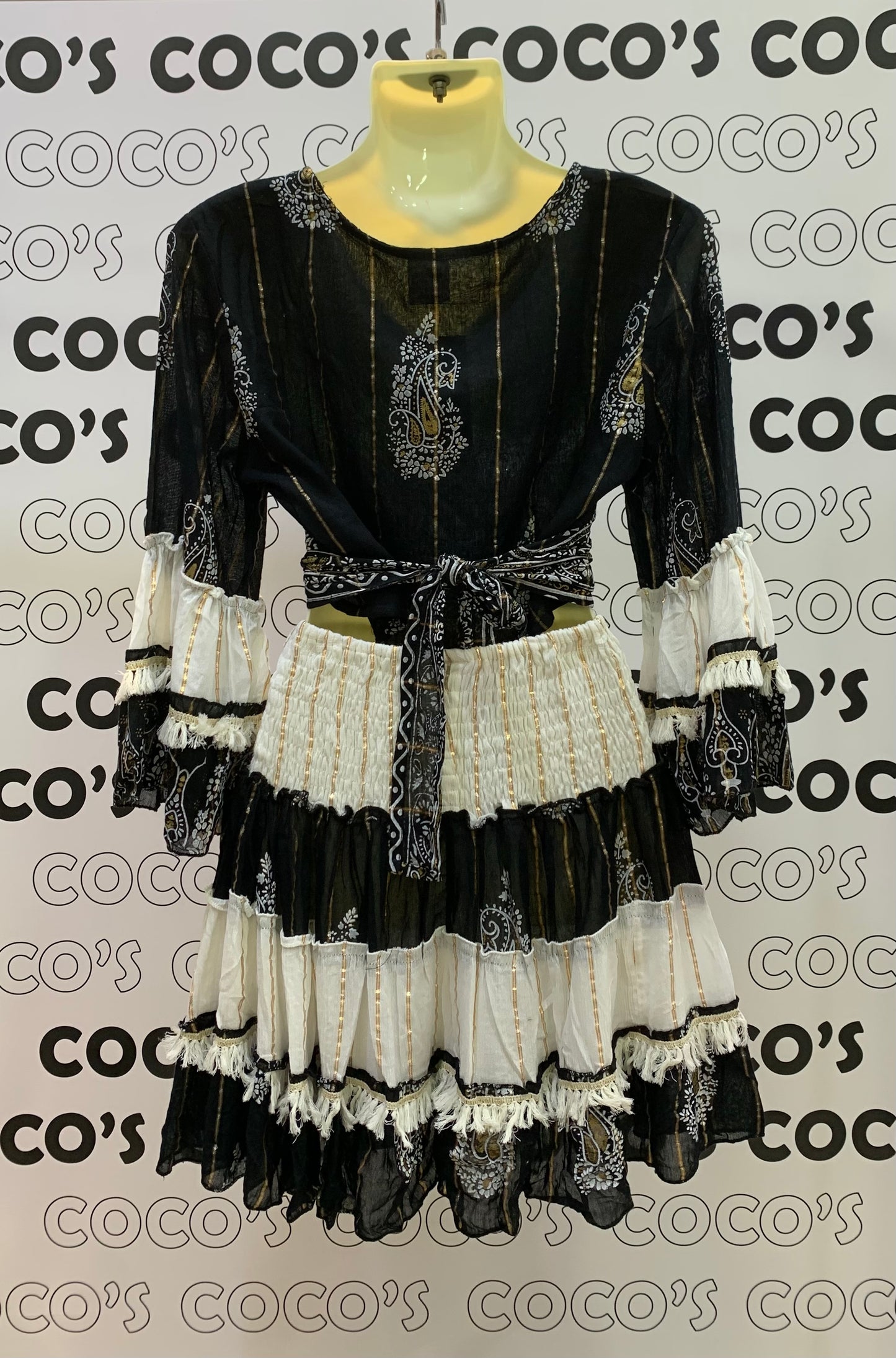 Conjunto Lurex Corto Negro