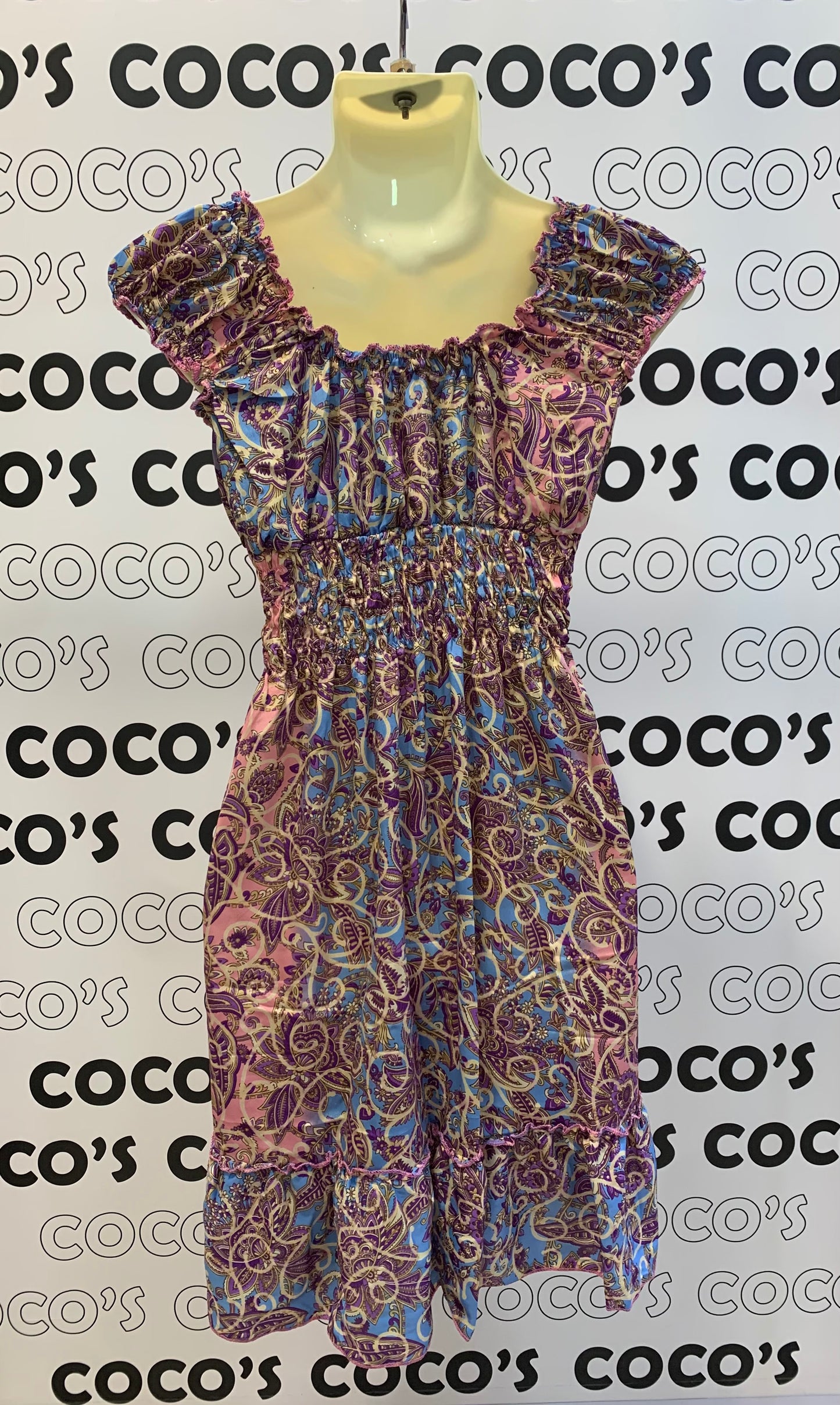 Vestido 1024SK Lila Azul y Rosa