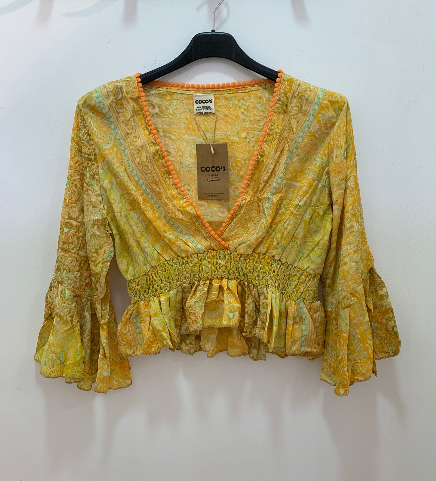 Top Anika Amarillo y Verde