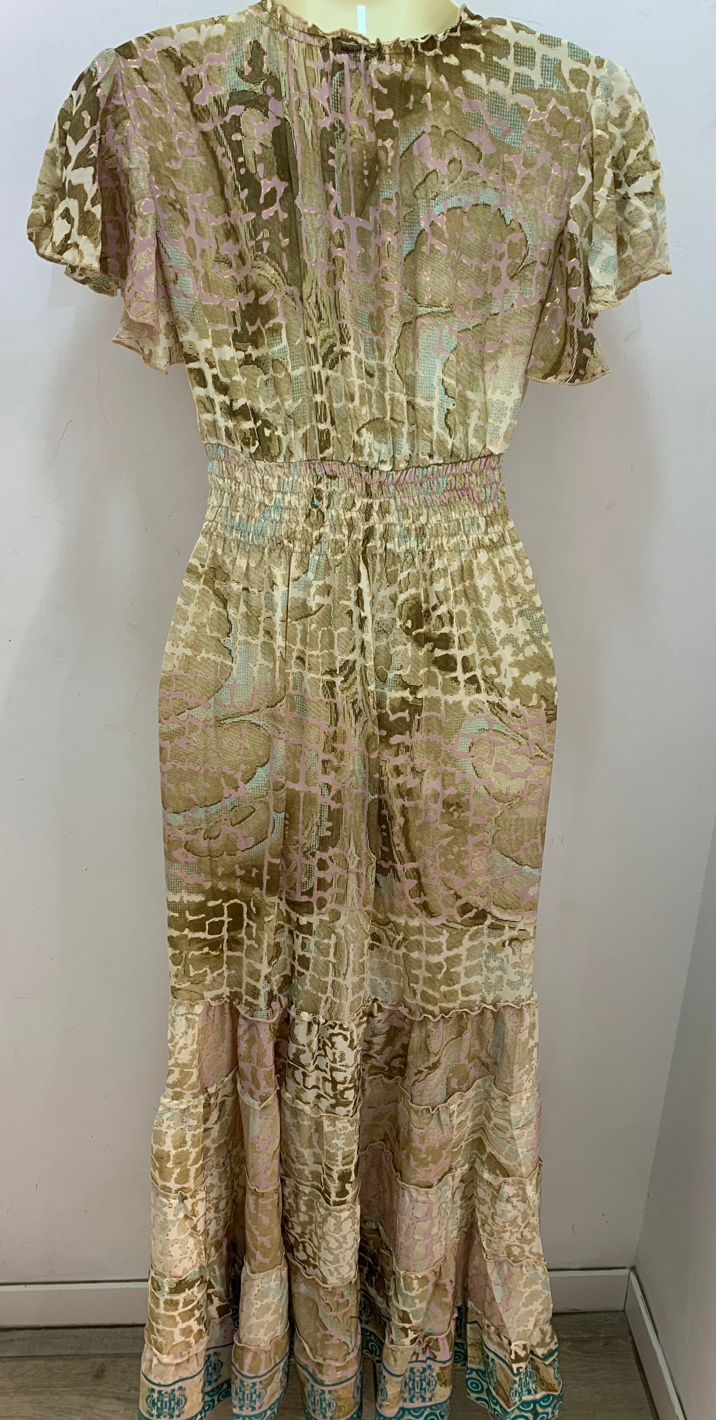 Vestido 1023A Animal Print Verdoso