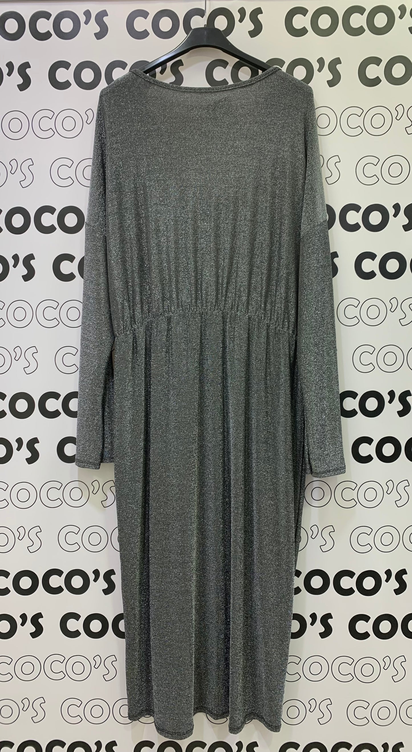 Vestido Largo Fiesta Plateado Talla única Grande