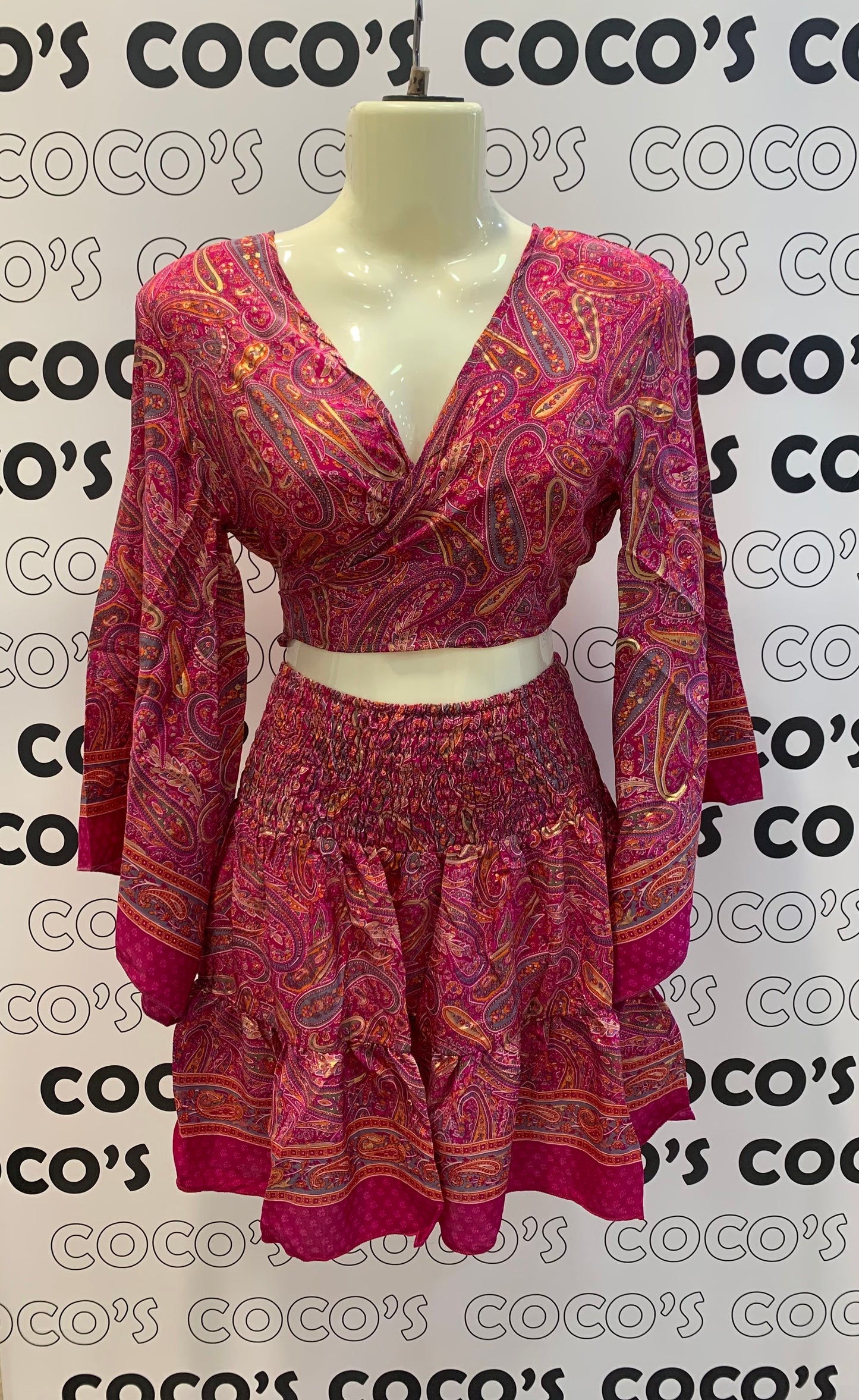 Conjunto Corto 026 Fucsia Naranja