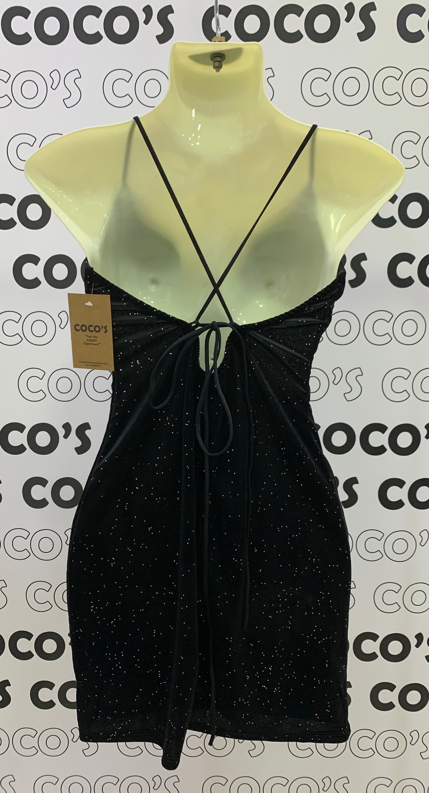 Vestido Corto Fiesta Terciopelo Negro