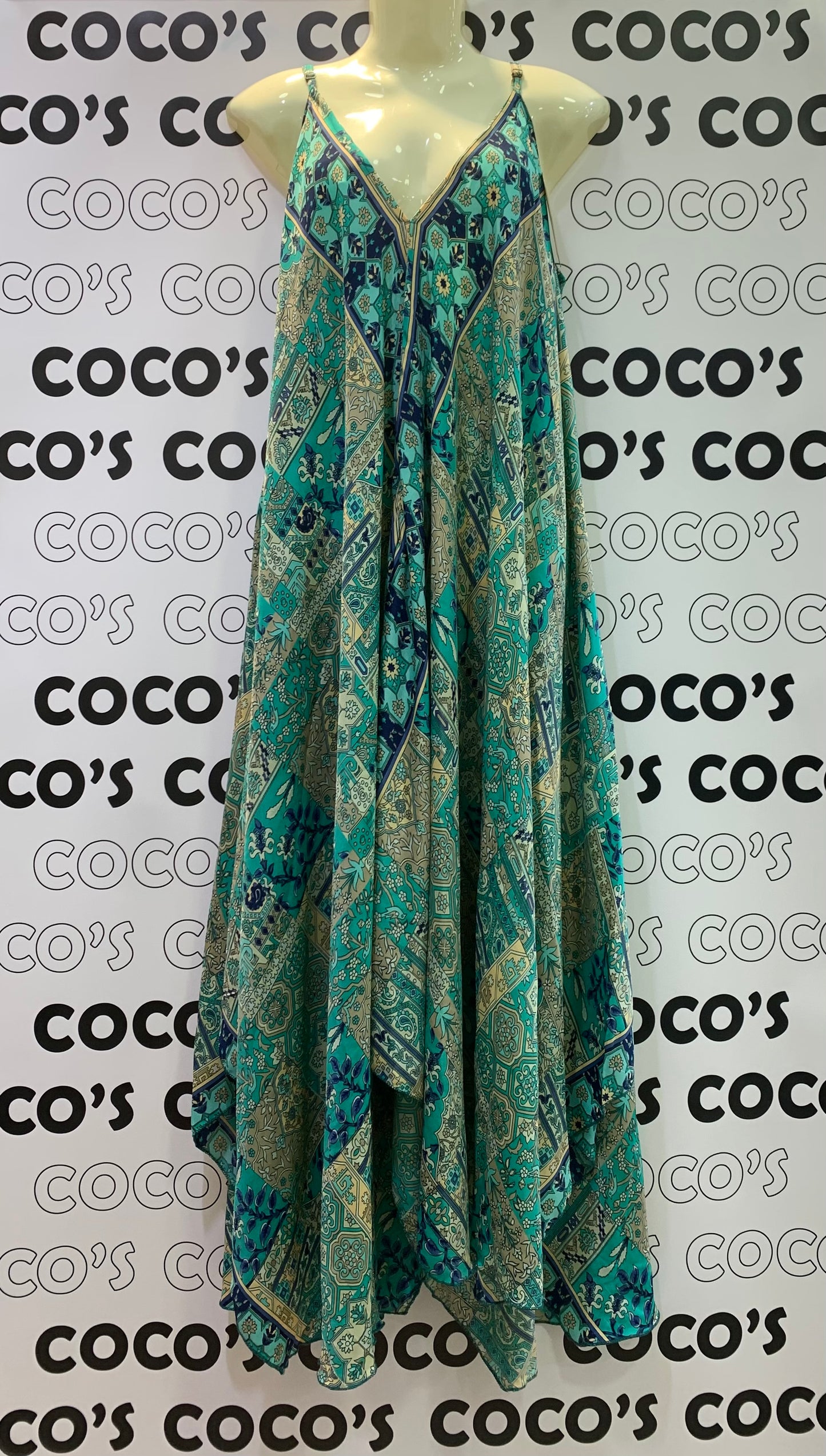 Vestido 6044 Verde Azul