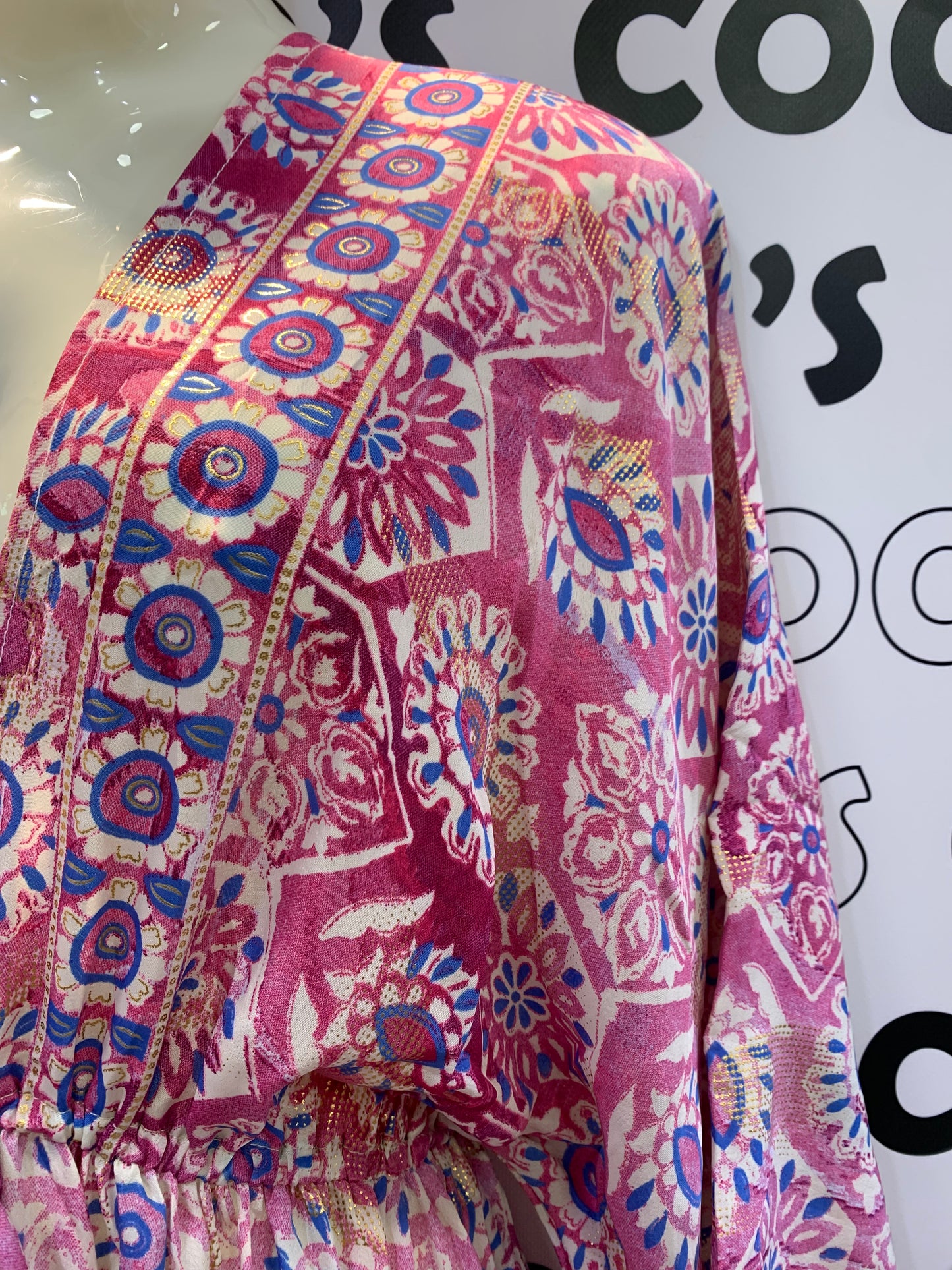 Vestido NARGIS Fucsia y Azul