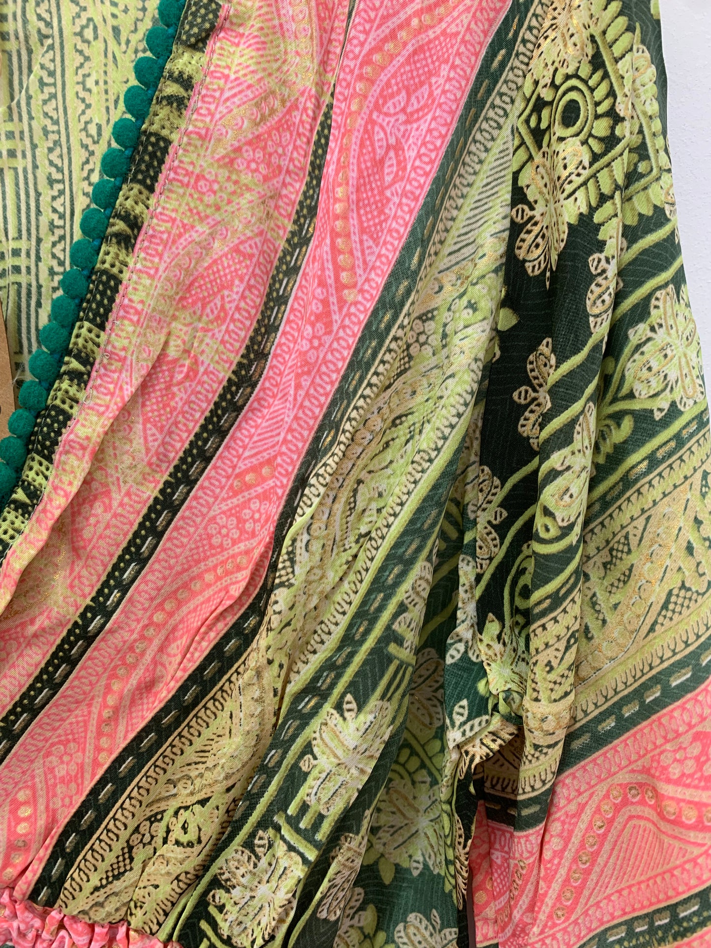 Top Anika Verde y Rosa